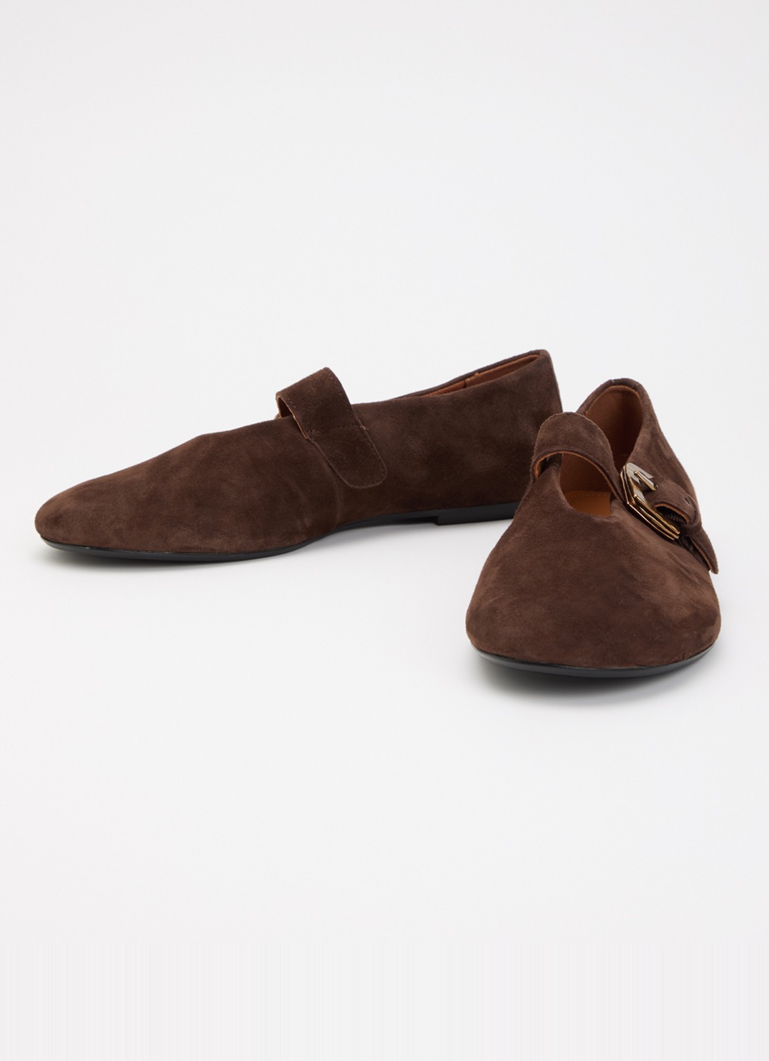 Vagabond Shoemakers Aleya ballerina van geitensuède - detail bruin