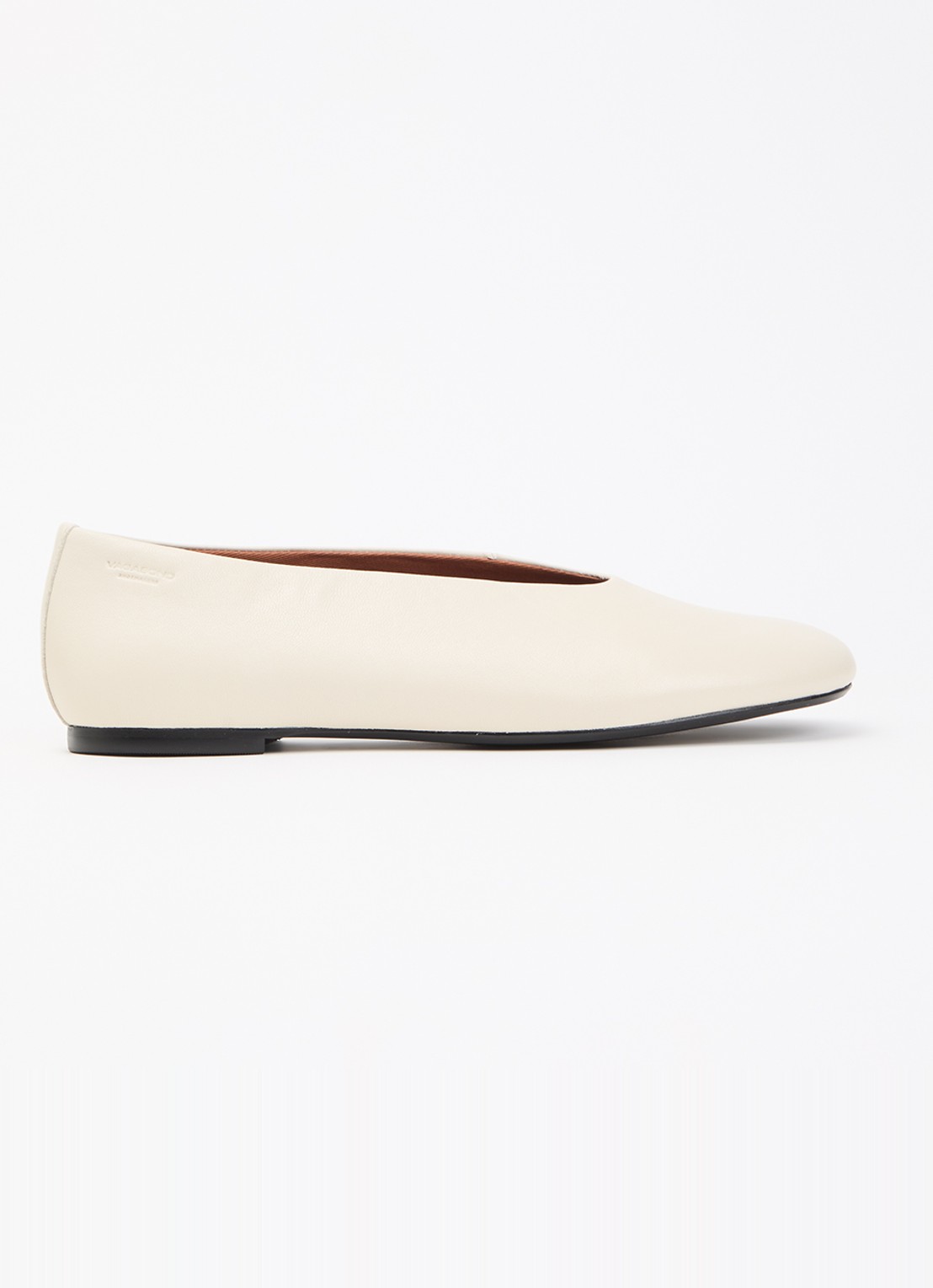 Vagabond Shoemakers Aleya ballerina van schapenleer - voorkant 2 creme