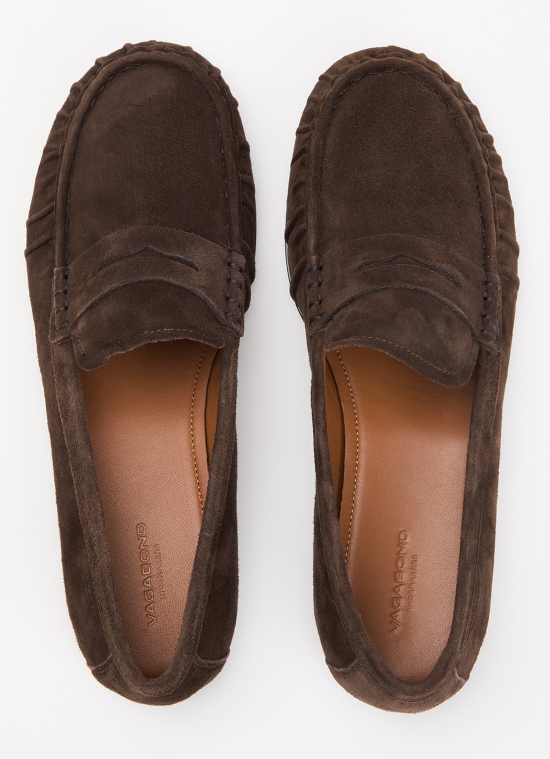 Vagabond Shoemakers Aleya loafer van geitensuède - detail 4 donkerbruin
