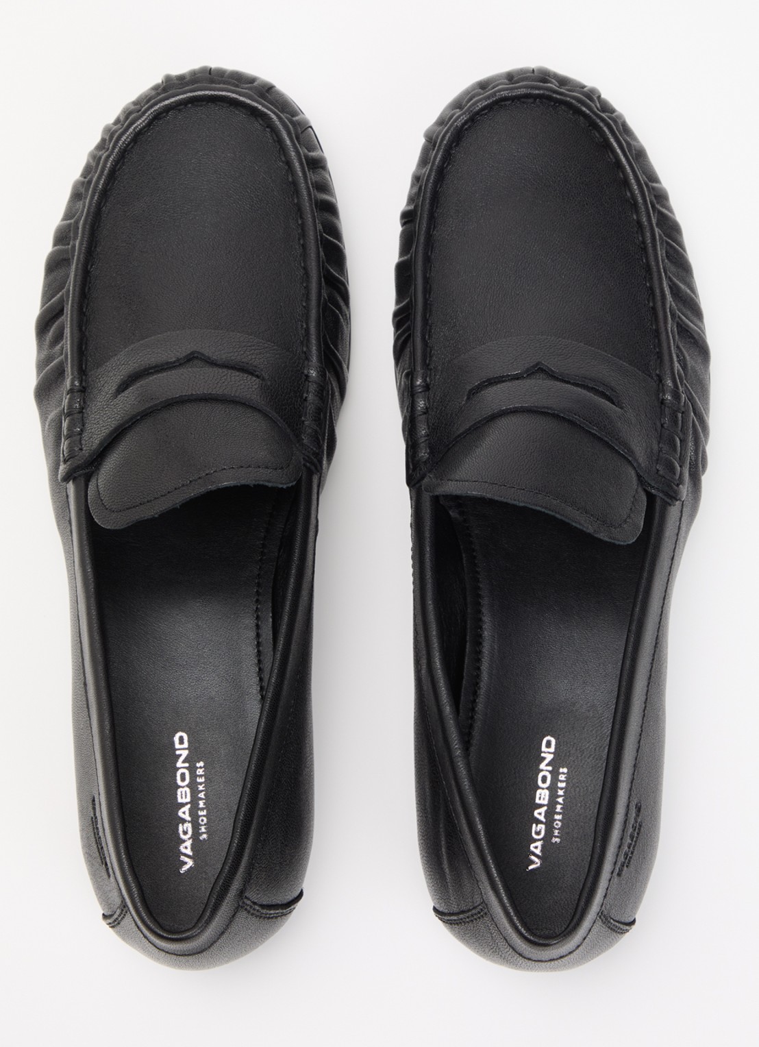 Vagabond Shoemakers Aleya loafer van schapenleer - detail 2 zwart