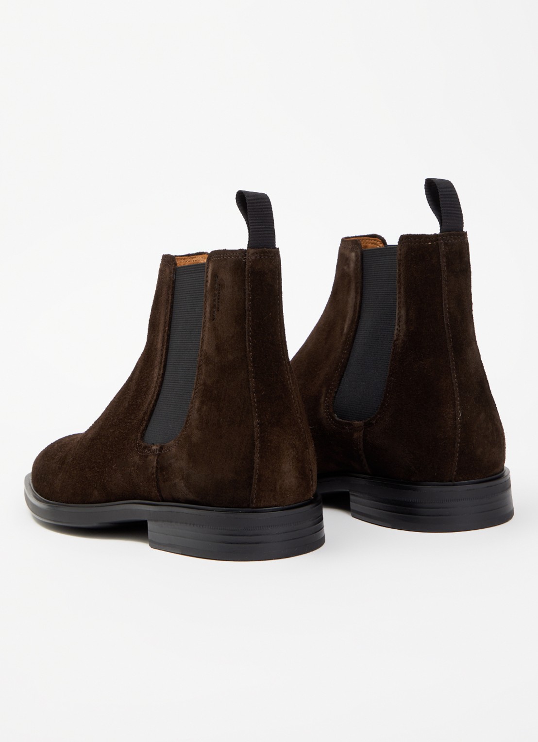 Vagabond Shoemakers Andrew chelsea boot van suède - achterkant chocoladebruin