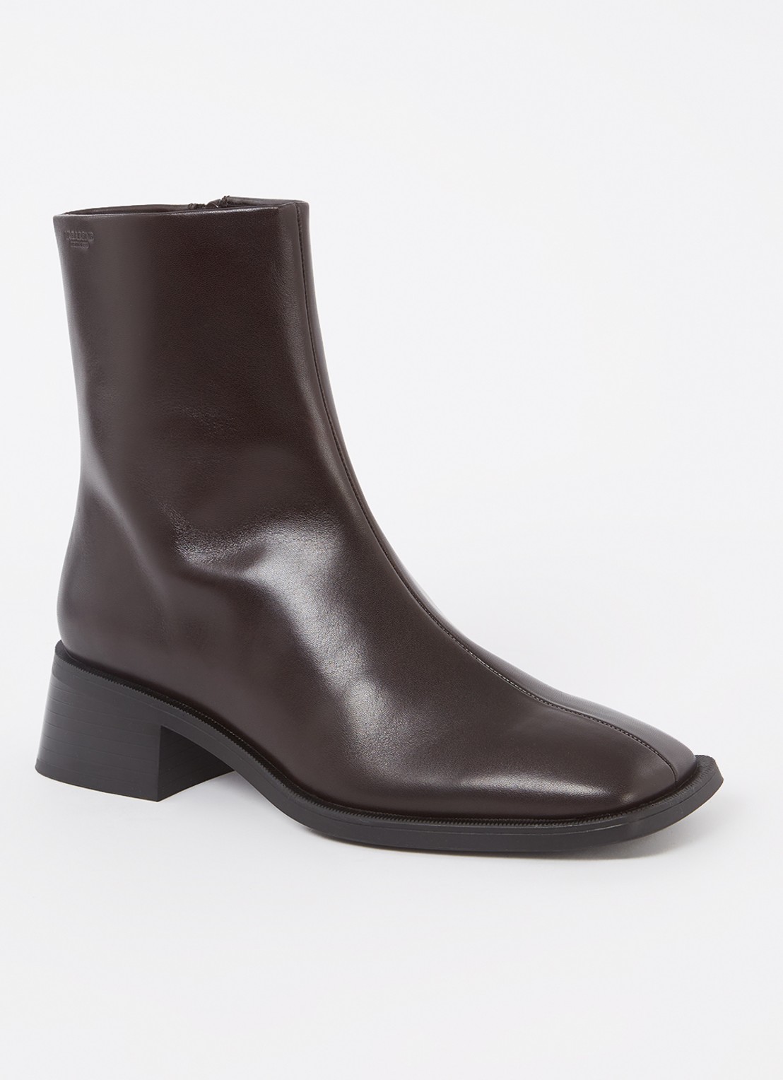 Vagabond Shoemakers Blanca enkellaarsje van leer - voorkant donkerbruin