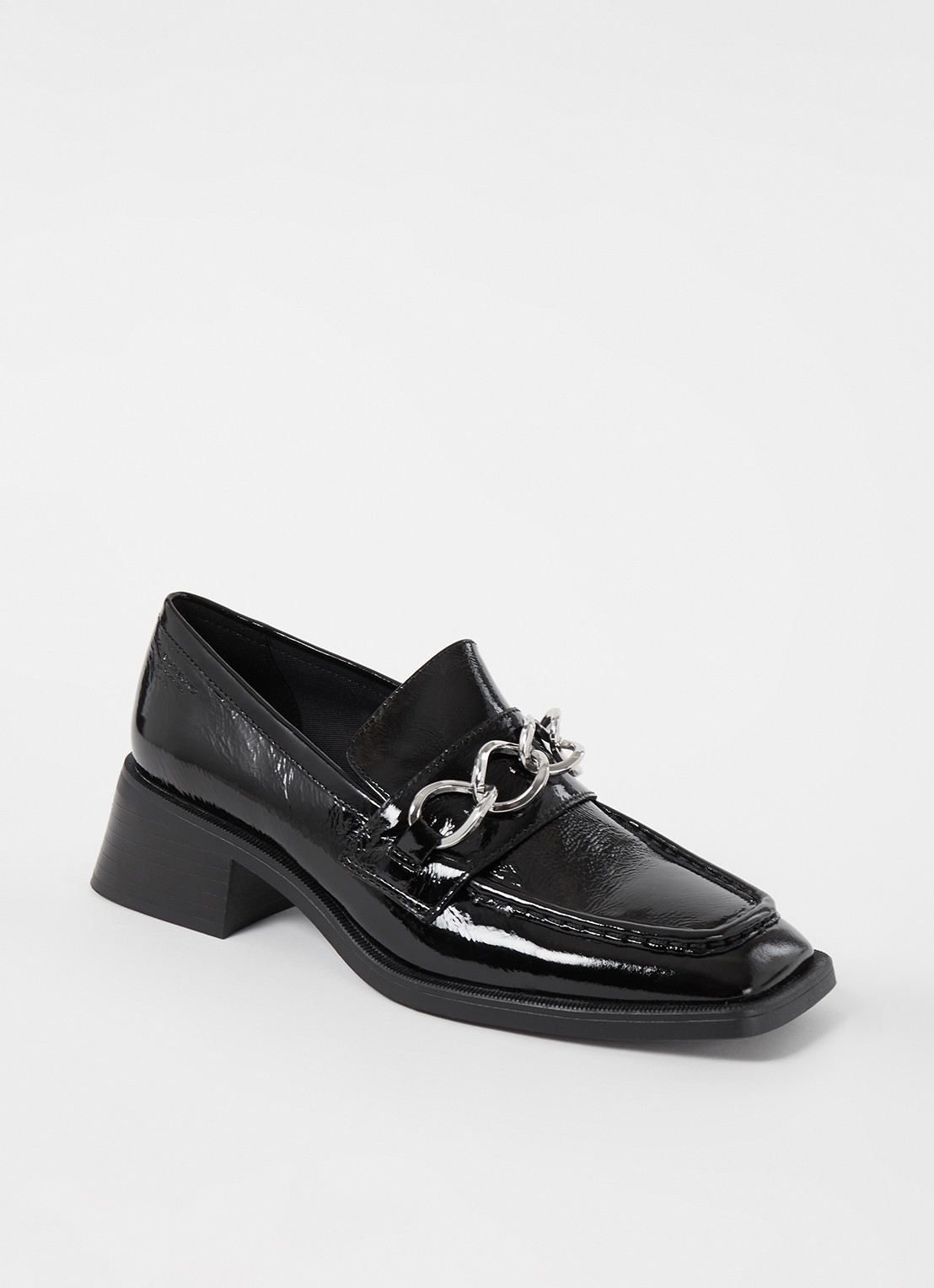 Vagabond Shoemakers Blanca loafer van lakleer - voorkant zwart