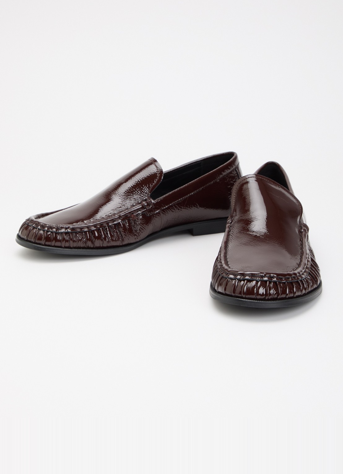 Vagabond Shoemakers Brandi loafers van leer met lakfinish - detail 2 bruin