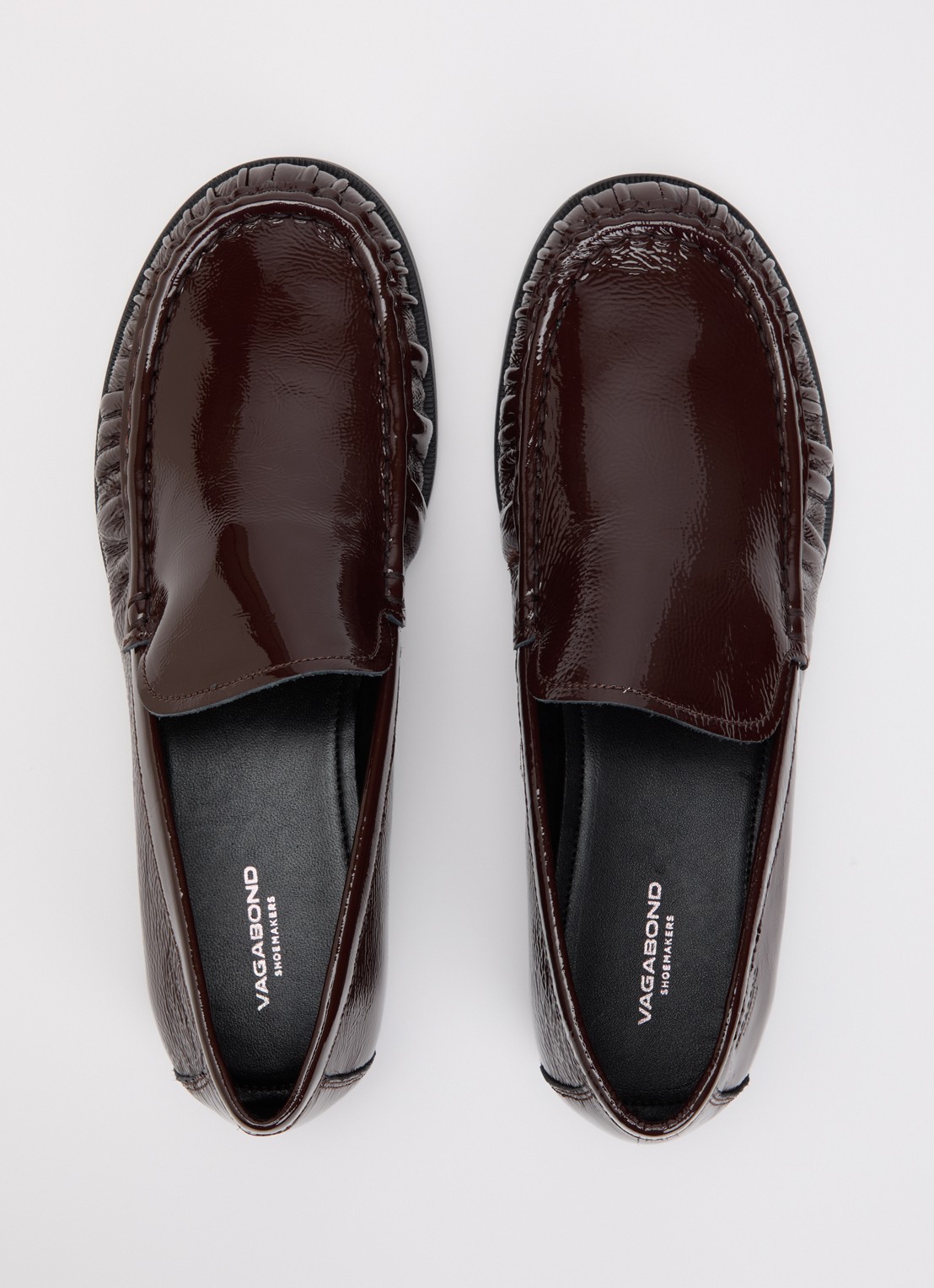 Vagabond Shoemakers Brandi loafers van leer met lakfinish - detail 3 bruin
