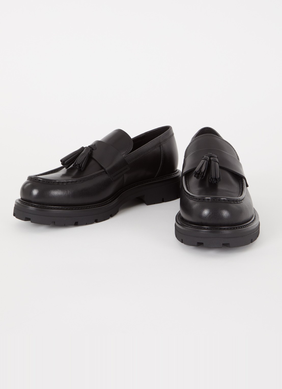 Vagabond Shoemakers Cameron loafer van leer met franjes - detail 4 zwart