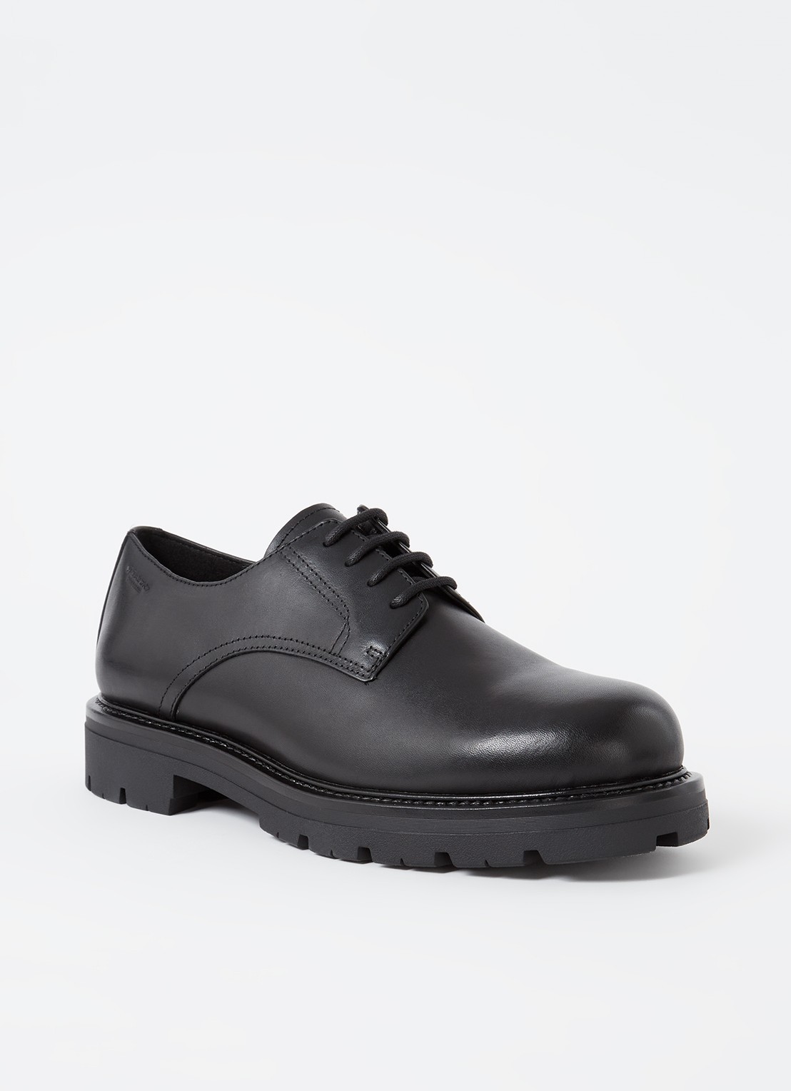Vagabond Shoemakers Cameron veterschoen van leer - voorkant zwart