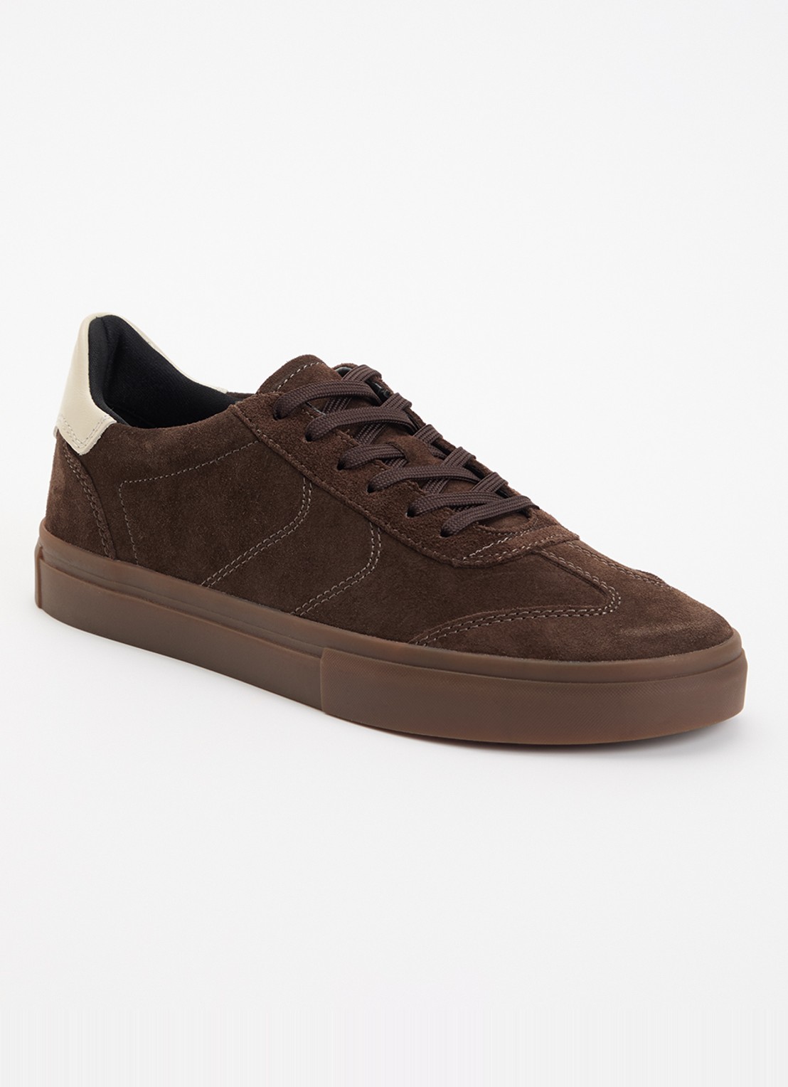Vagabond Shoemakers Cody sneaker van suède - voorkant 2 donkerbruin