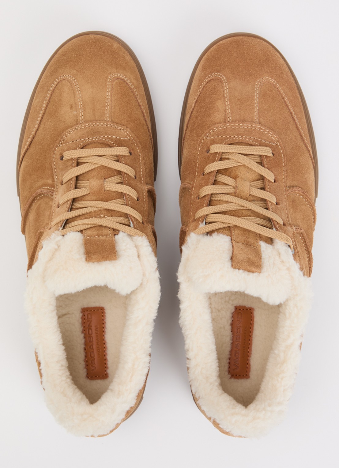 Vagabond Shoemakers Cody sneaker van suède - detail 2 camel