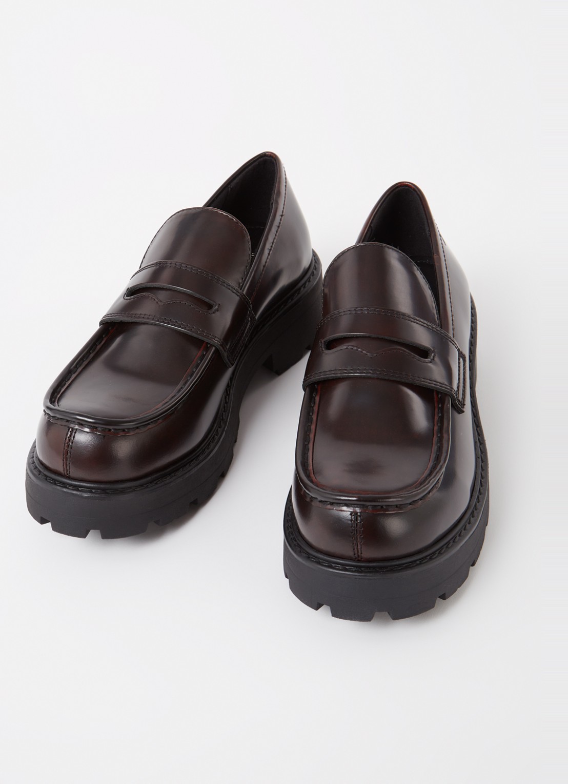 Vagabond Shoemakers Cosmo 2.0 loafer van leer - detail bordeauxrood