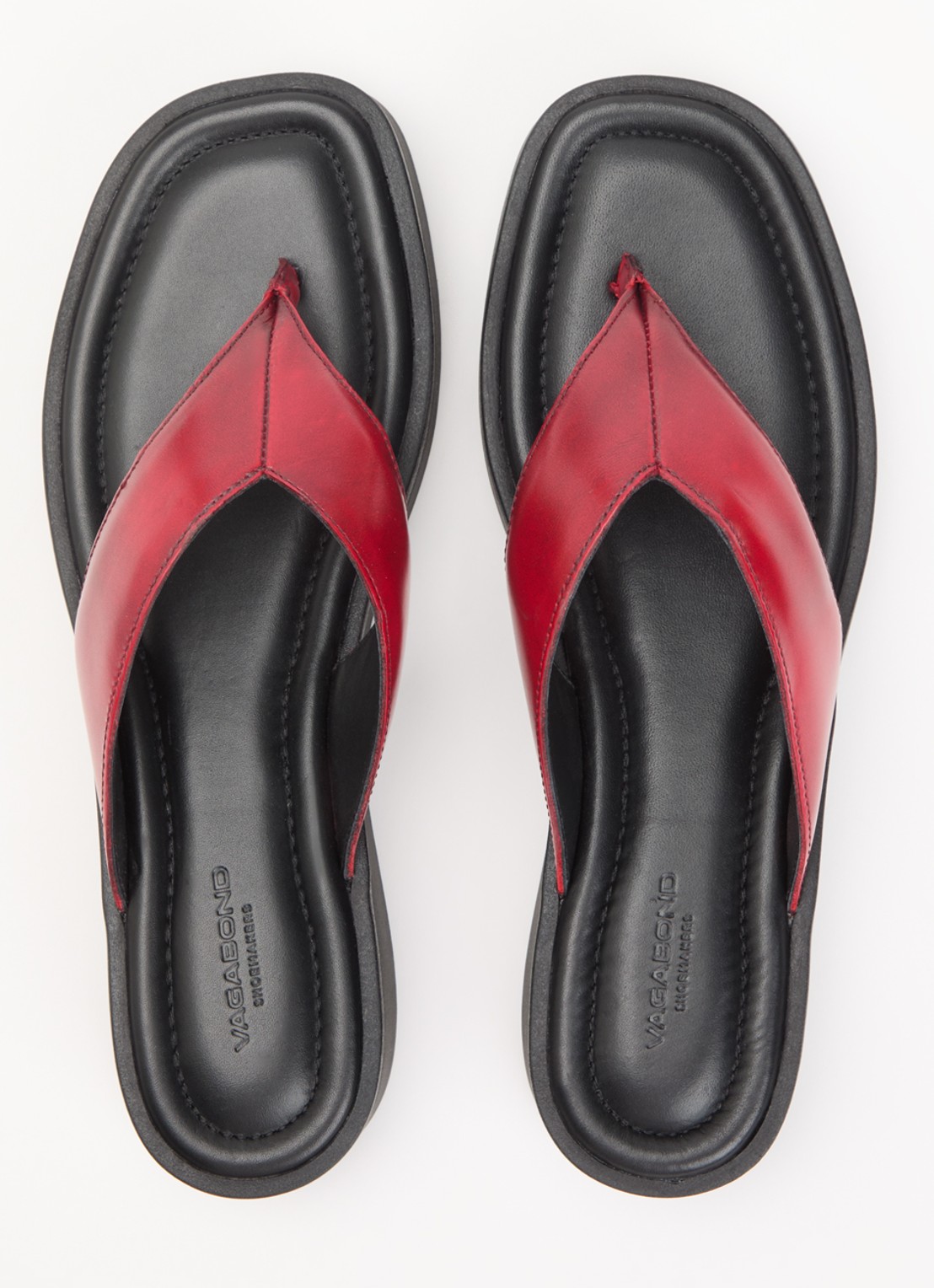 Vagabond Shoemakers Danya slipper van leer - detail 2 donkerrood