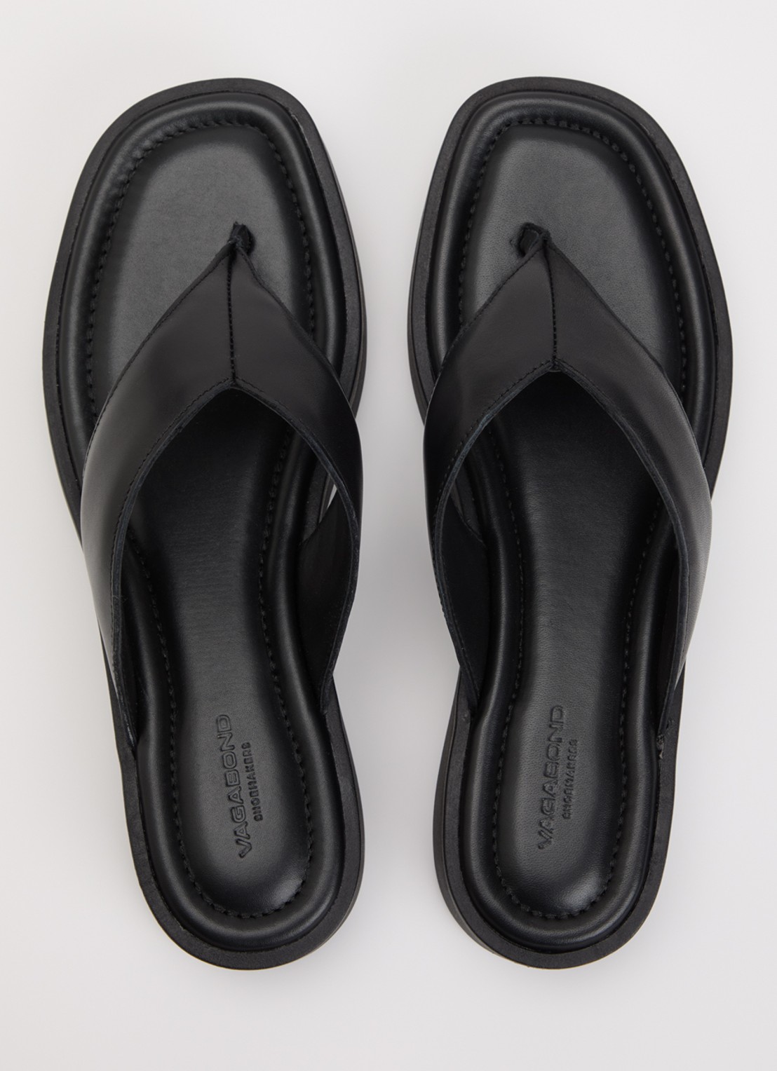 Vagabond Shoemakers Danya slippers van leer - detail 2 zwart