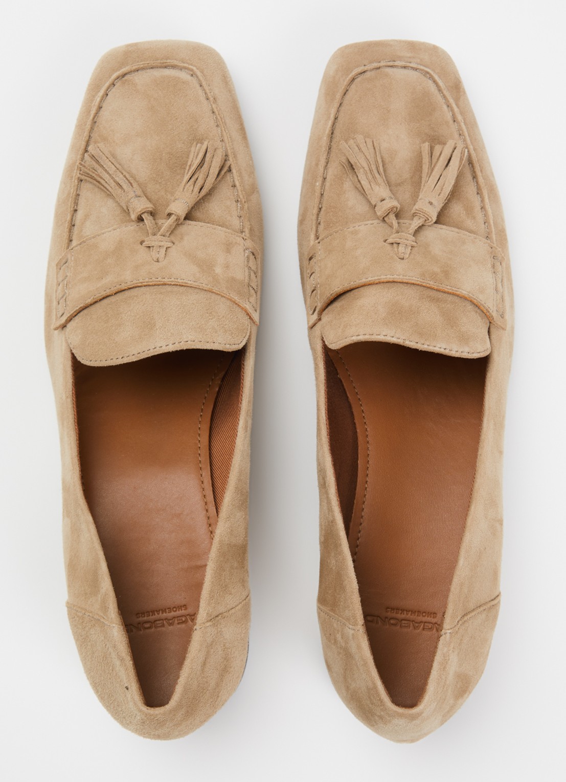 Vagabond Shoemakers Debbi loafer van suède - detail 5 beige