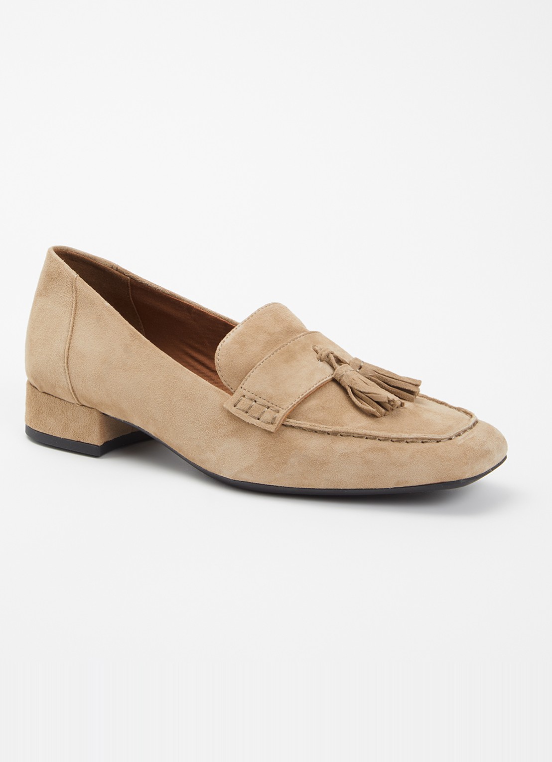 Vagabond Shoemakers Debbi loafer van suède - voorkant 2 beige