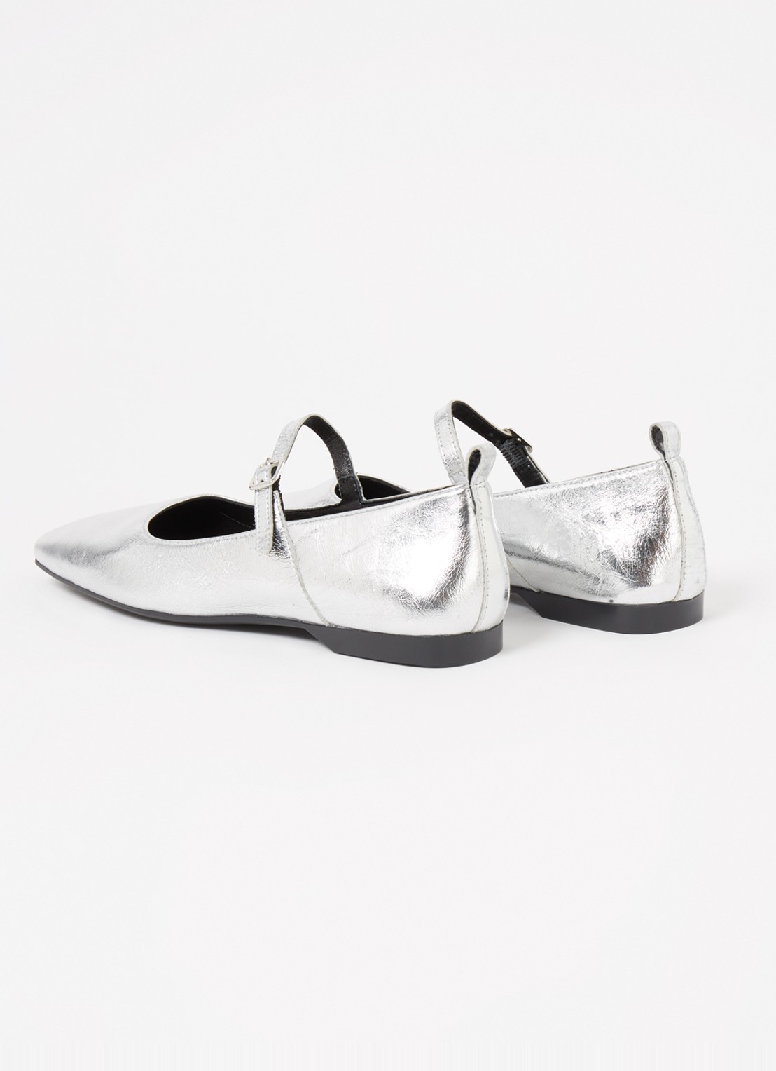 Vagabond Shoemakers Delia ballerina van leer - achterkant 6 zilver