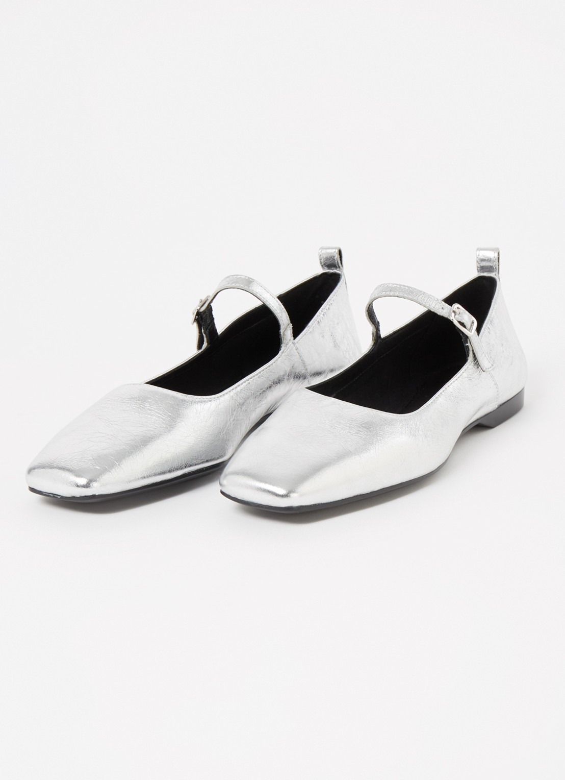 Vagabond Shoemakers Delia ballerina van leer - detail zilver