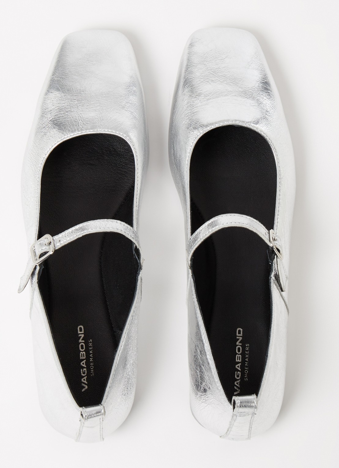 Vagabond Shoemakers Delia ballerina van leer - detail 2 zilver