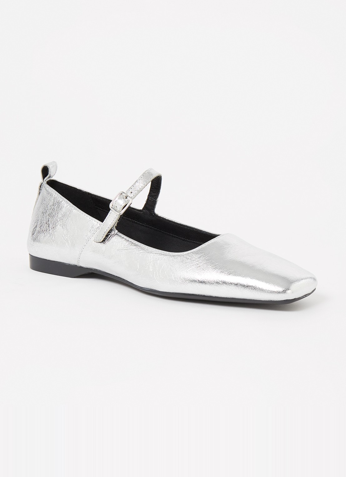 Vagabond Shoemakers Delia ballerina van leer - voorkant 4 zilver