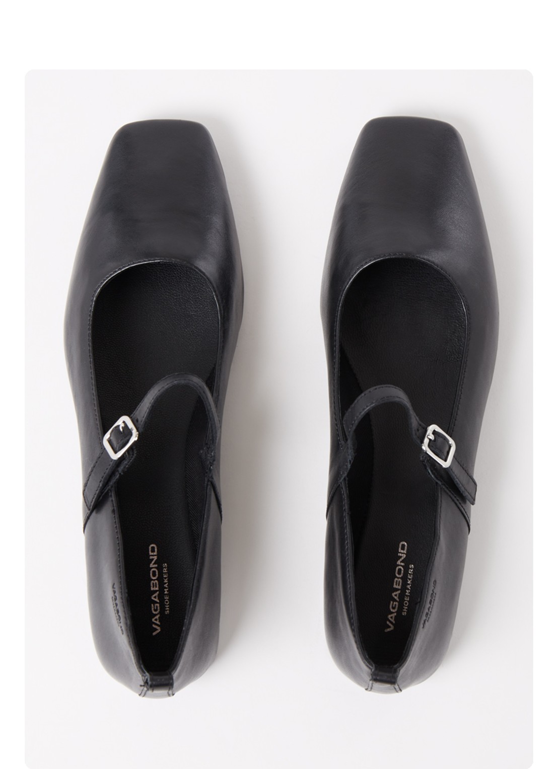 Vagabond Shoemakers Delia ballerina van leer - detail 3 zwart