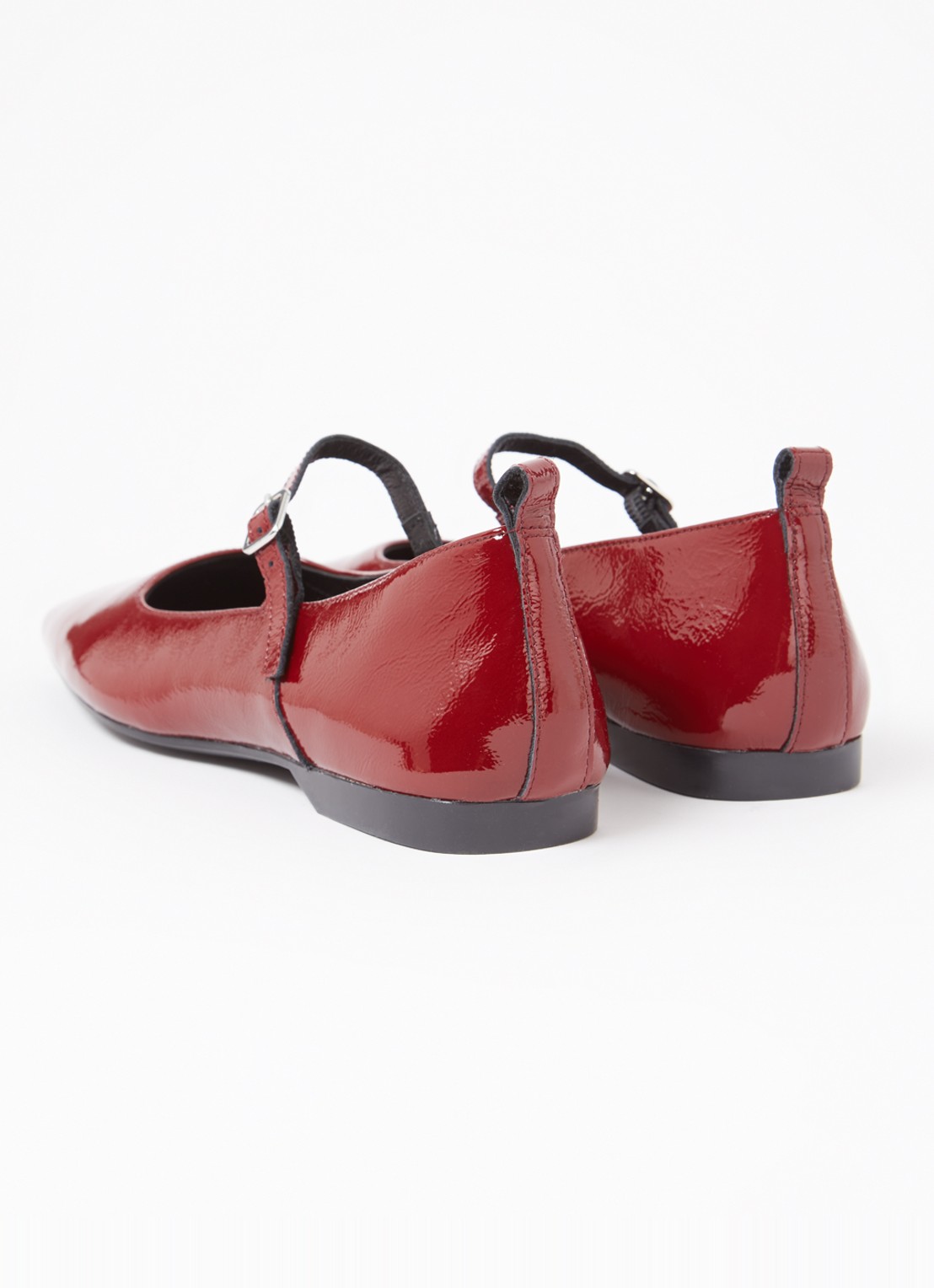 Vagabond Shoemakers Delia ballerina van leer - achterkant donkerrood