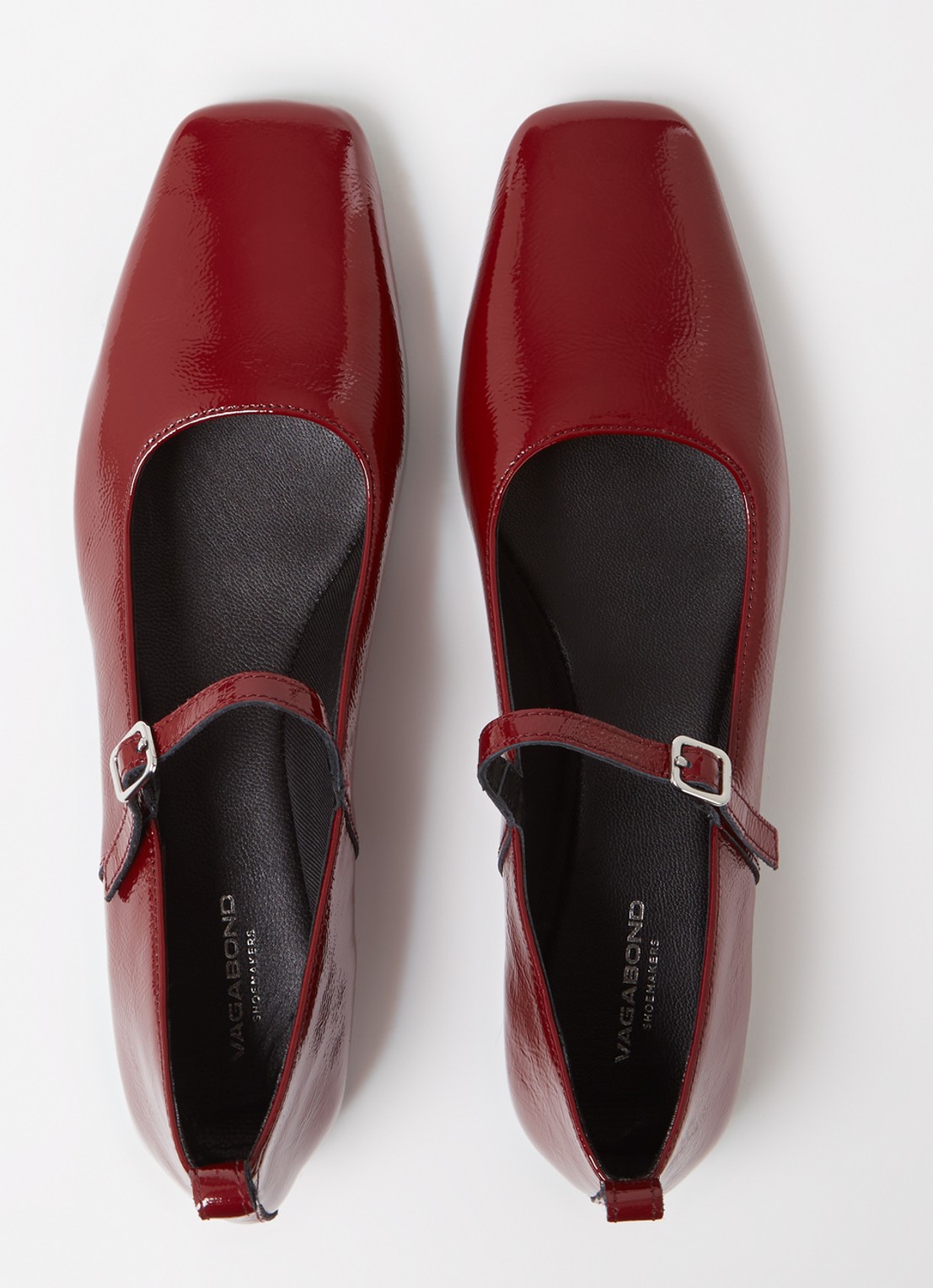 Vagabond Shoemakers Delia ballerina van leer - detail 3 donkerrood