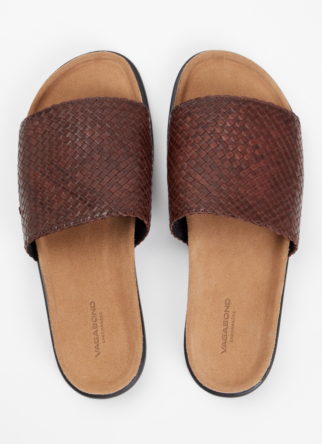 Vagabond Shoemakers Effie slipper van leer - detail 4 roodbruin
