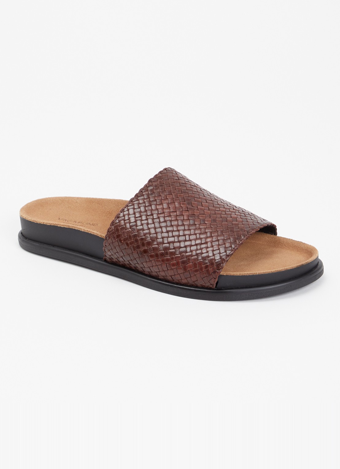 Vagabond Shoemakers Effie slipper van leer - voorkant roodbruin