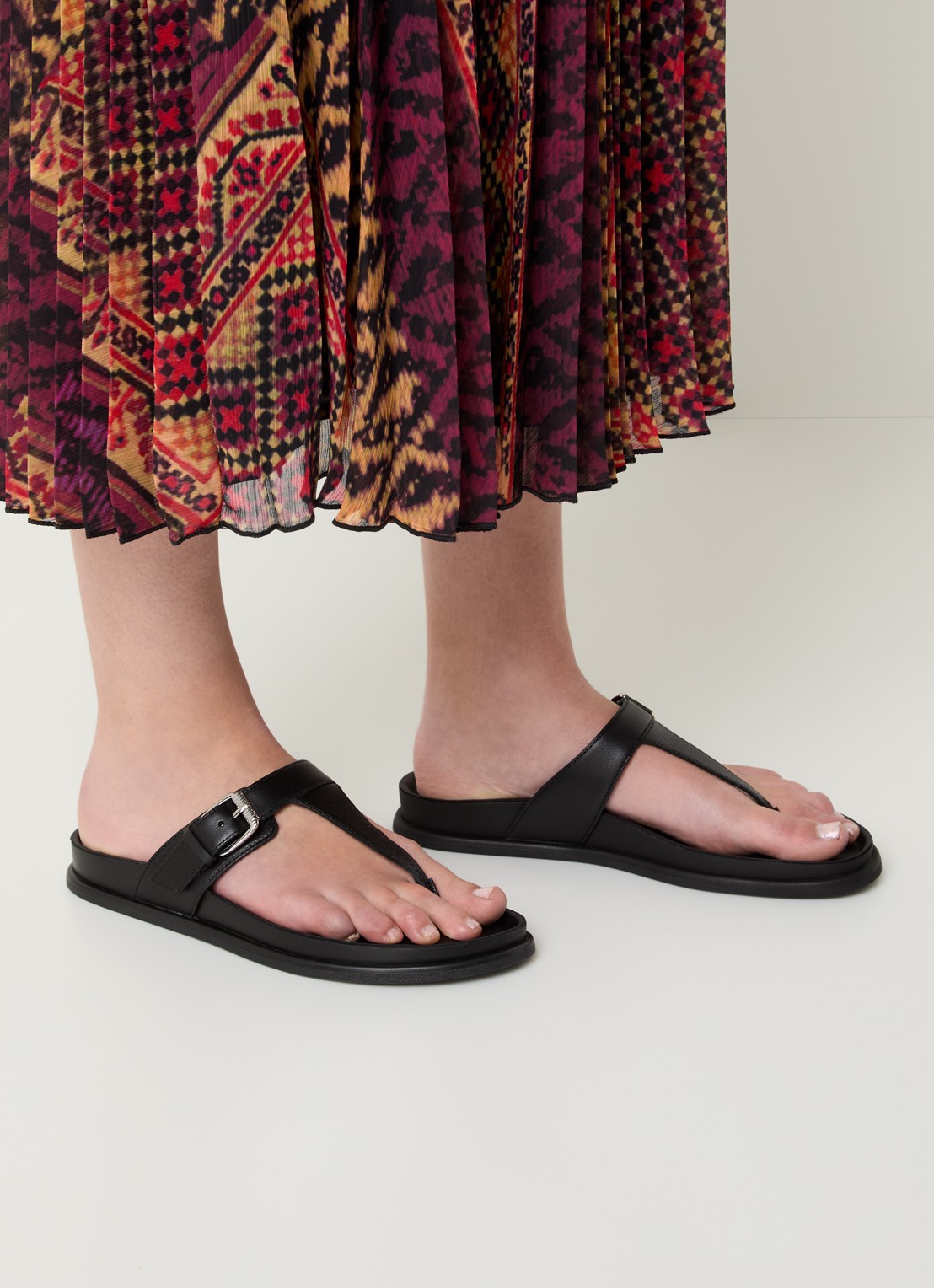 Vagabond Shoemakers Effie slipper van leer - voorkant 6 zwart