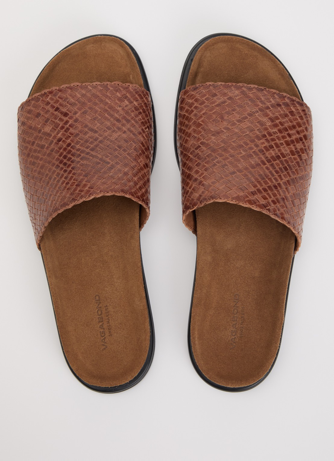 Vagabond Shoemakers Effie slipper van leer - detail 2 cognac