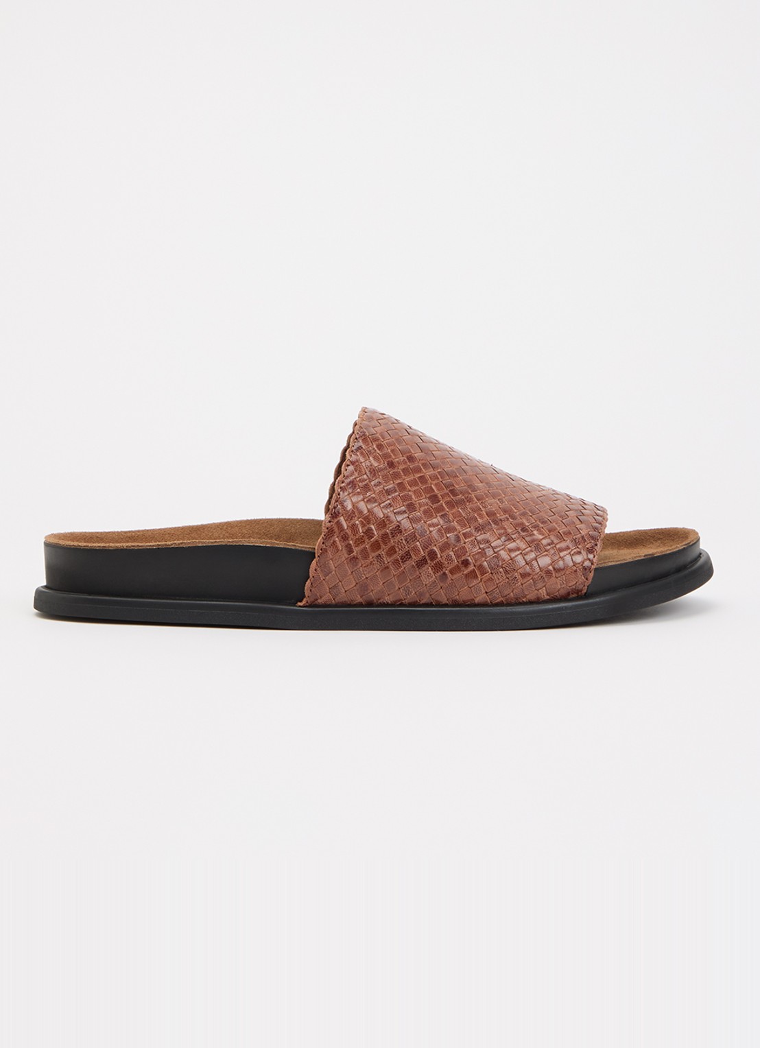 Vagabond Shoemakers Effie slipper van leer - voorkant 5 cognac