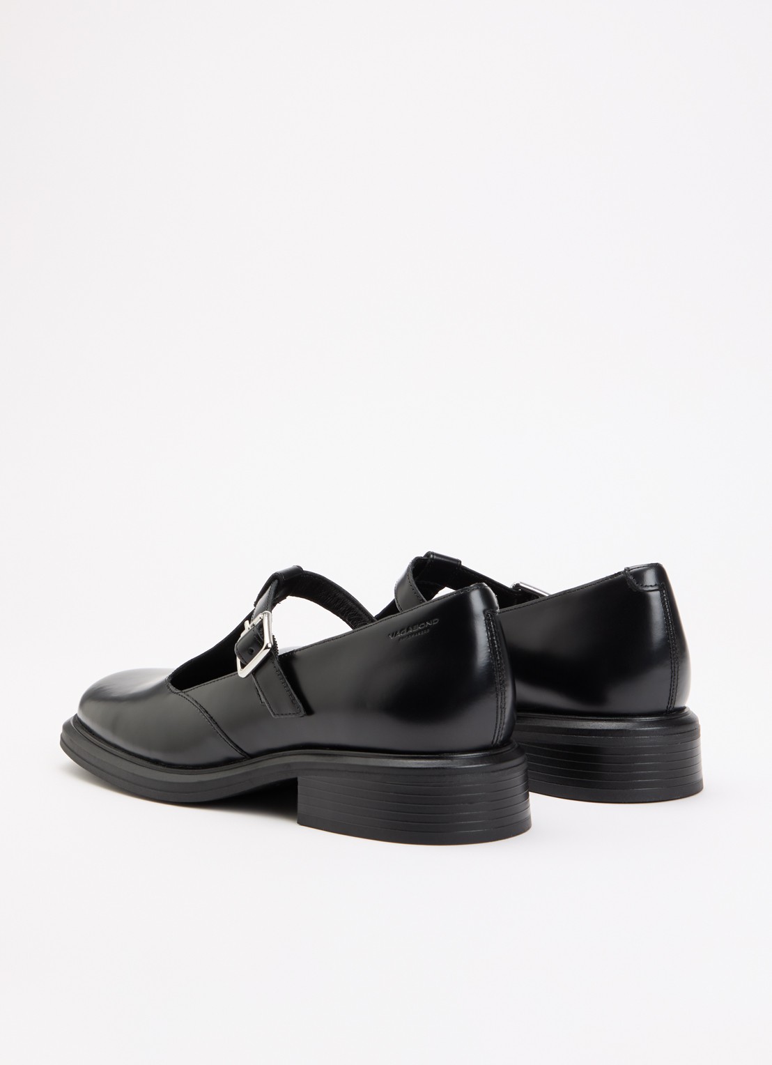 Vagabond Shoemakers Ellis Mary Jane loafer van leer  - achterkant zwart