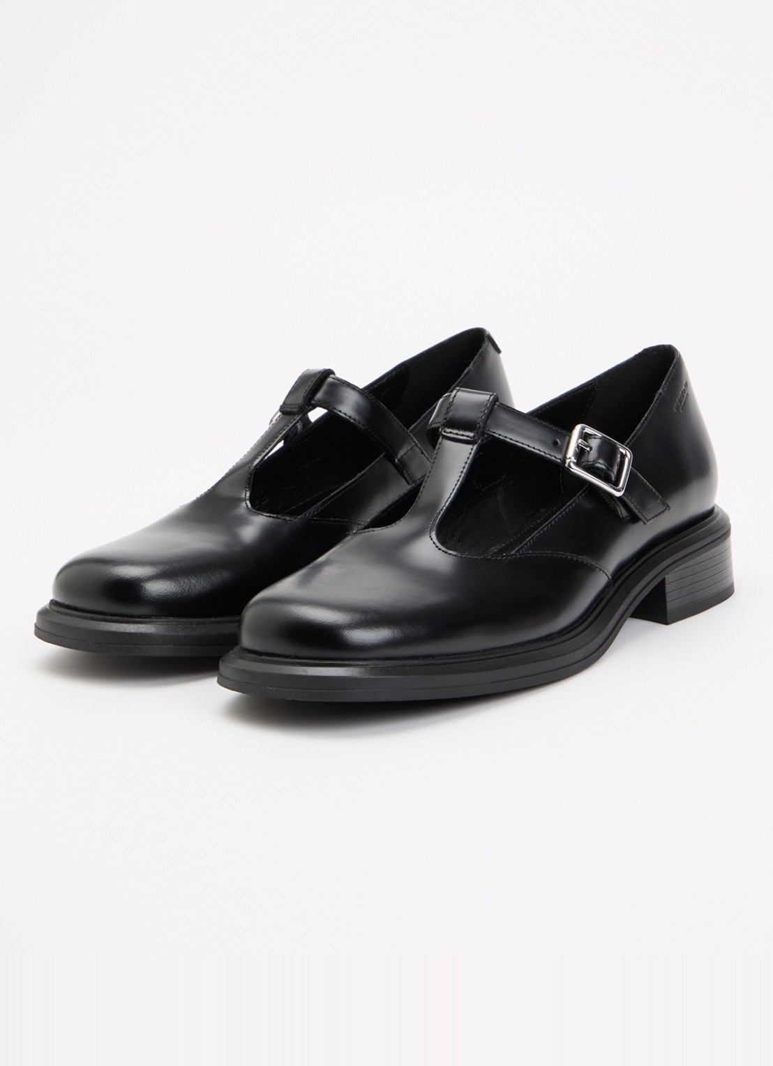 Vagabond Shoemakers Ellis Mary Jane loafer van leer  - detail 4 zwart