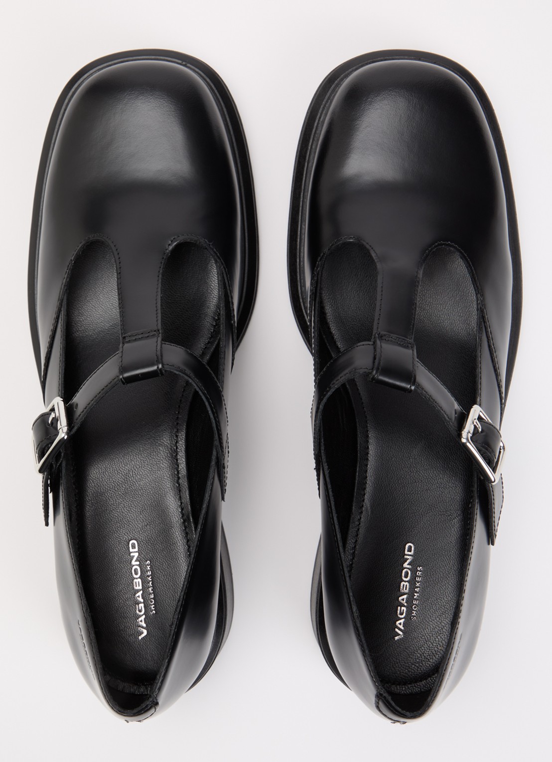 Vagabond Shoemakers Ellis Mary Jane loafer van leer  - detail 5 zwart