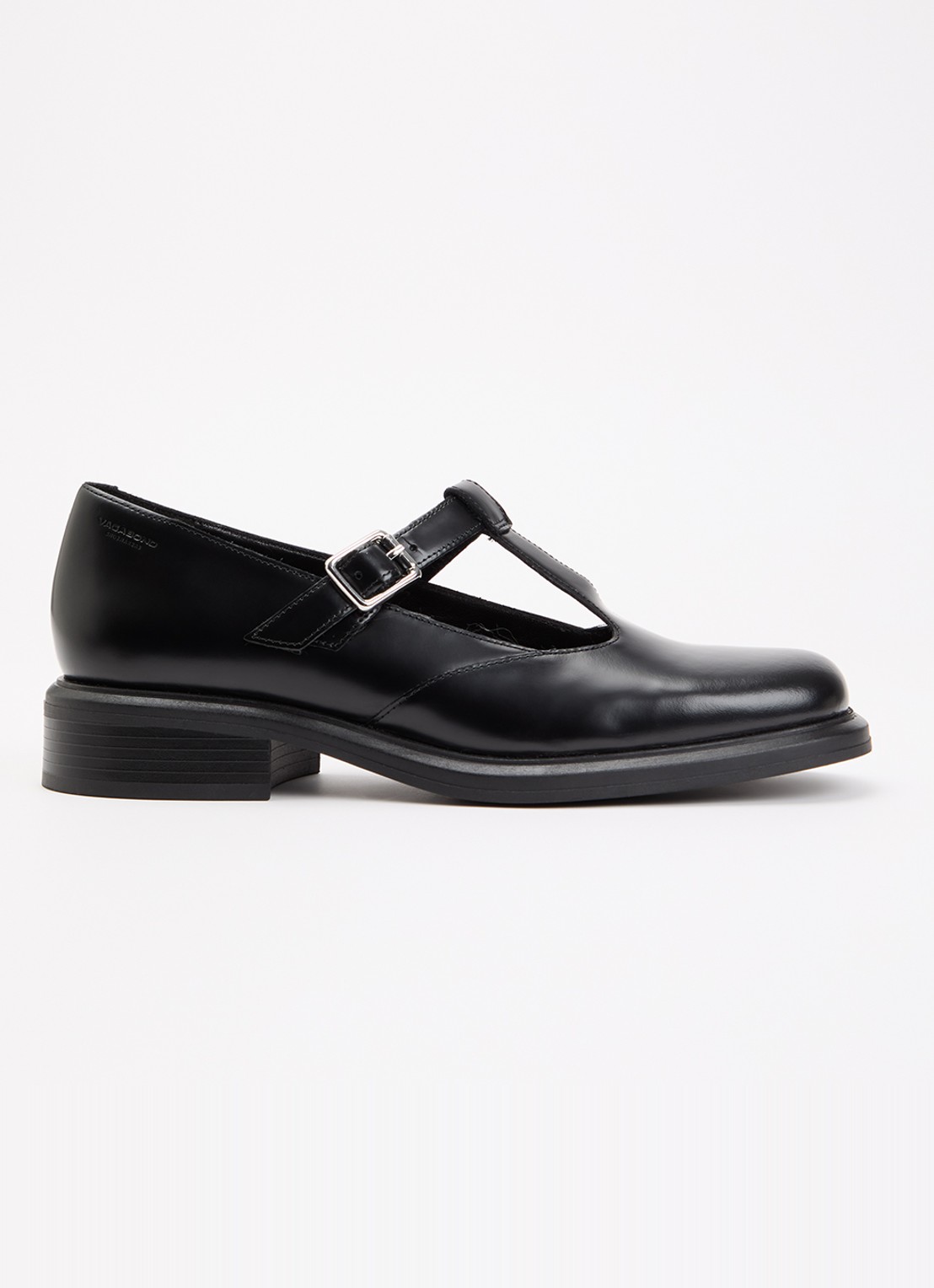 Vagabond Shoemakers Ellis Mary Jane loafer van leer  - voorkant 2 zwart