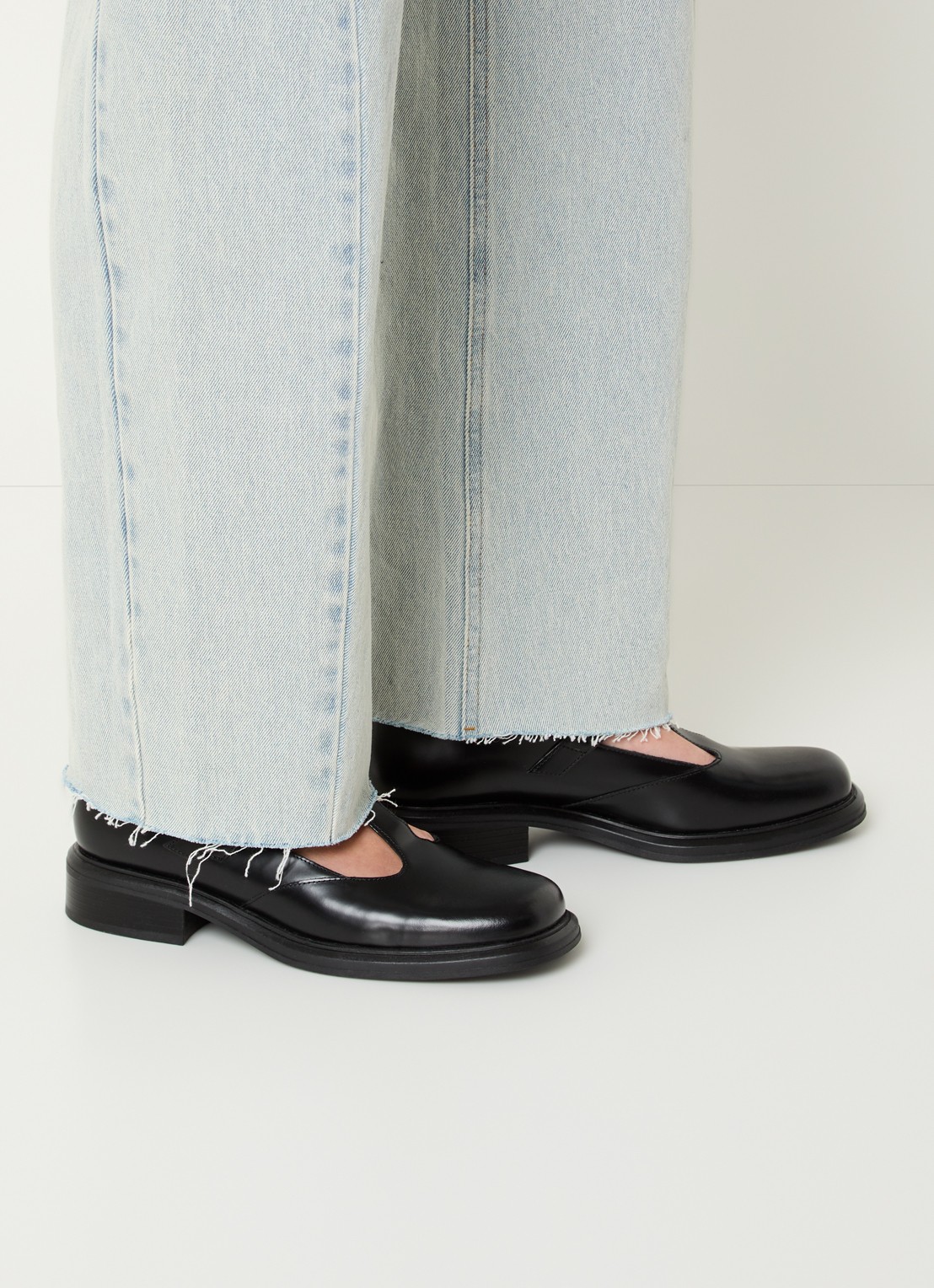 Vagabond Shoemakers Ellis Mary Jane loafer van leer  - voorkant 3 zwart