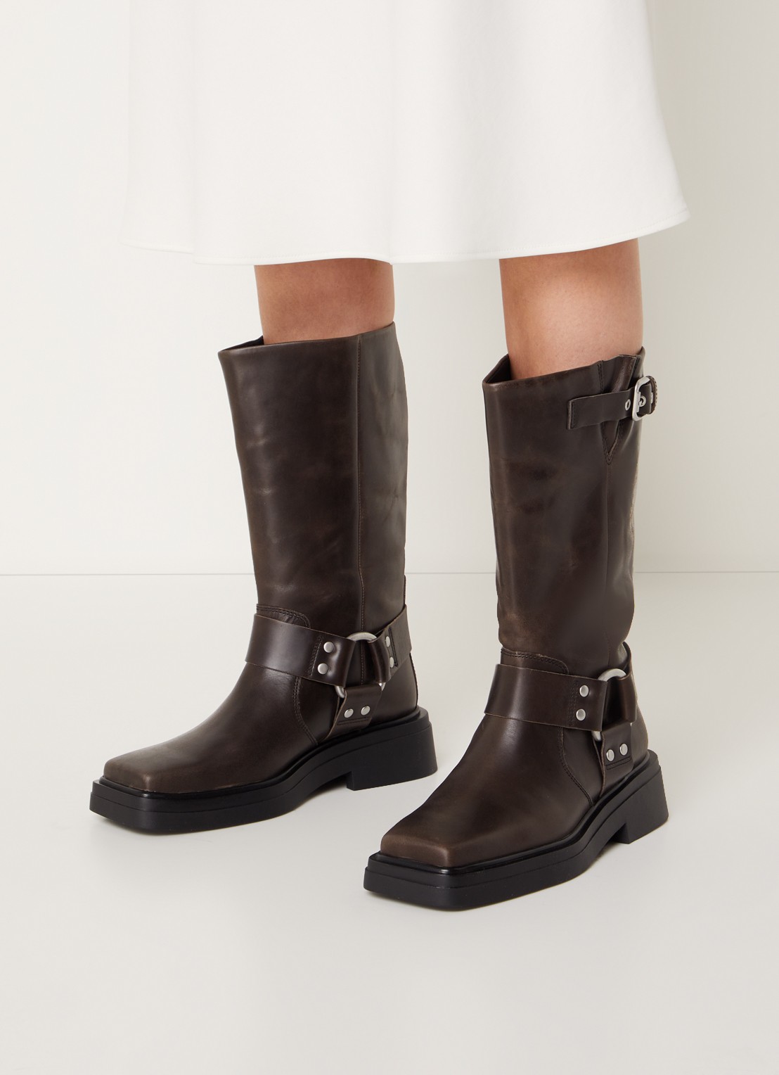 Vagabond Shoemakers Eyra biker boot van leer - voorkant 2 bruin