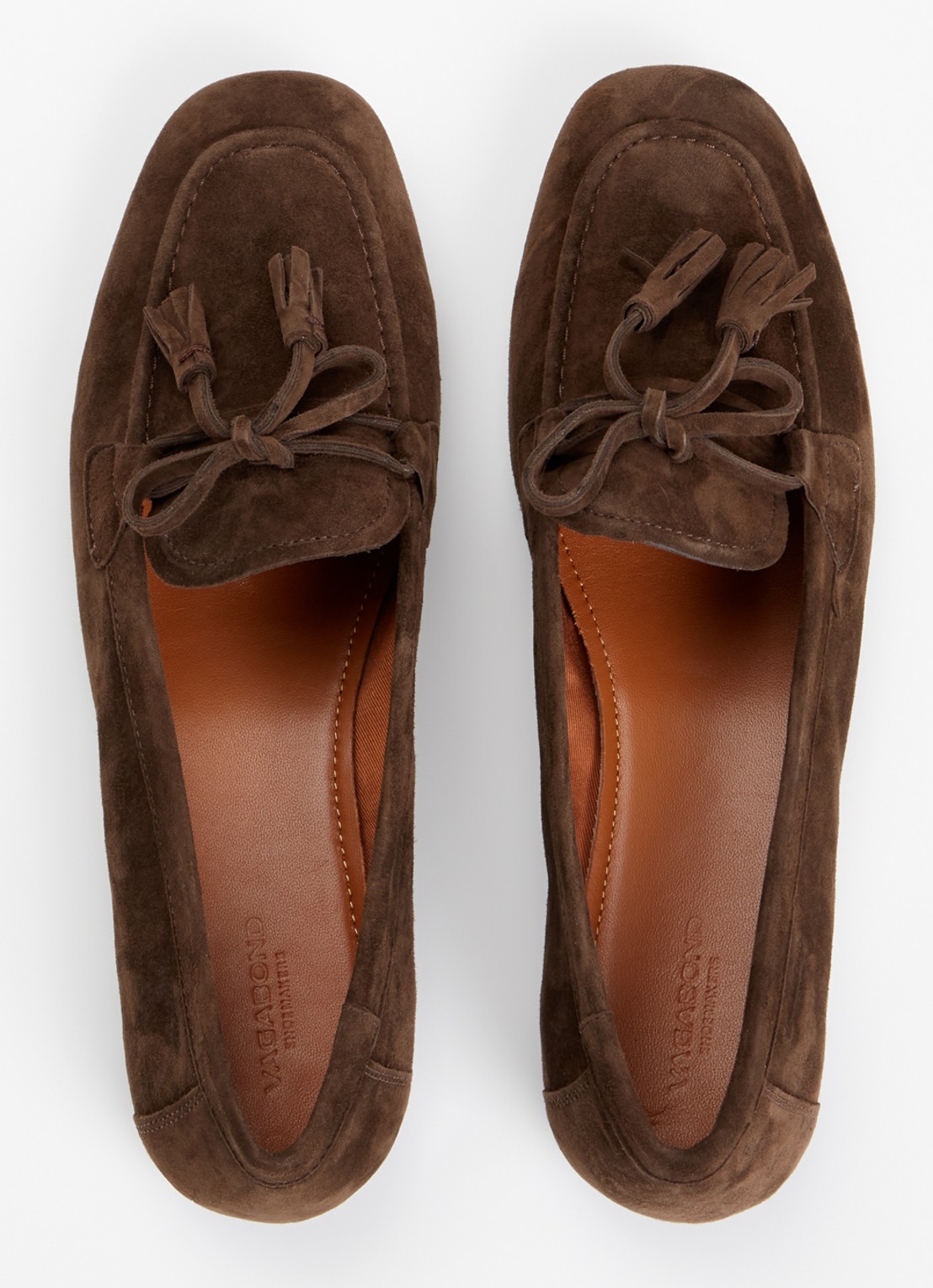 Vagabond Shoemakers Hillary loafer van suède  - detail 4 donkerbruin