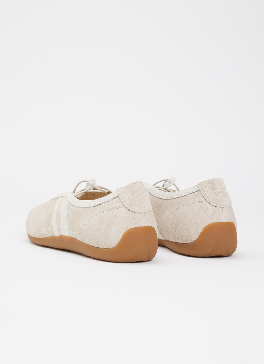 Vagabond Shoemakers Hollie ballerina van suéde met details van leer  - achterkant 2 beige