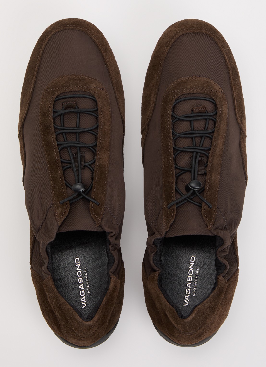 Vagabond Shoemakers Hollie sneaker met suède details - detail 4 donkerbruin