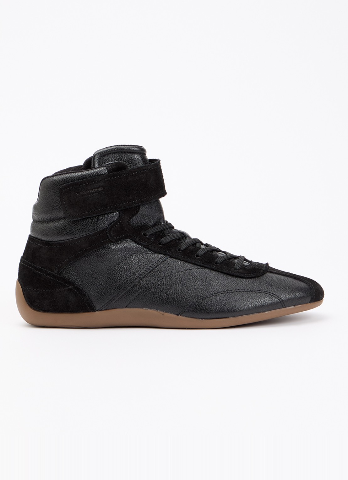 Vagabond Shoemakers Hollie sneaker van leer met suède details - voorkant 4 zwart