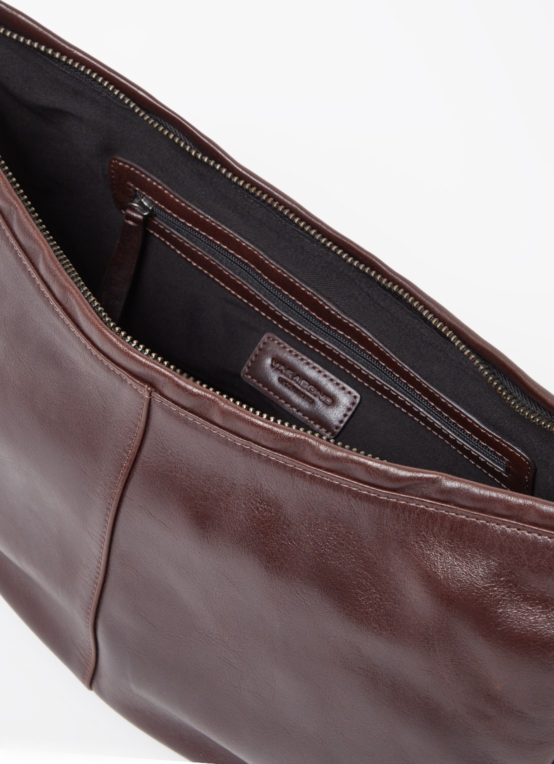 Vagabond Shoemakers Itami schoudertas van leer - detail donkerbruin