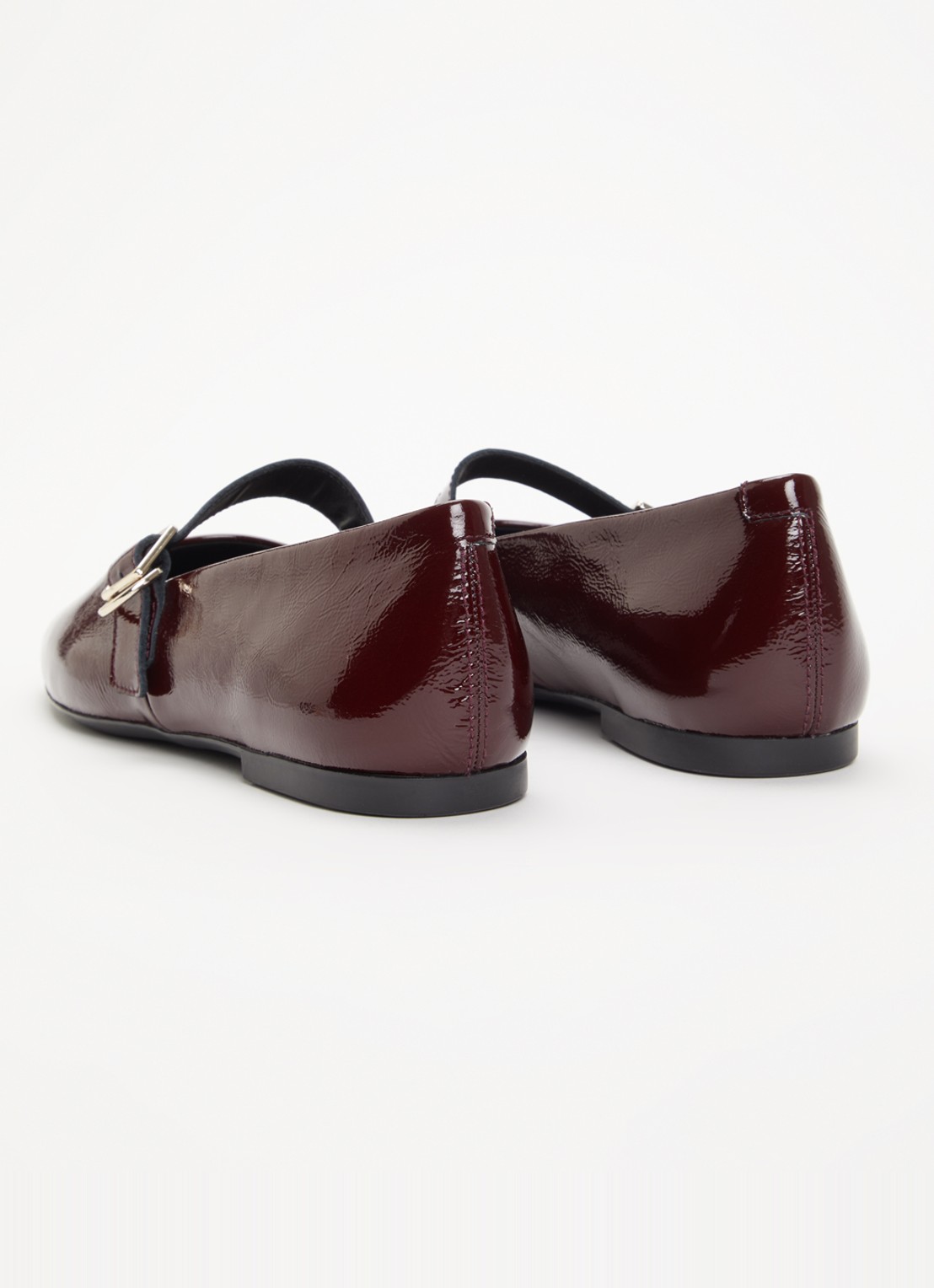Vagabond Shoemakers Jolin ballerina van leer met lakfinish - achterkant 4 bordeauxrood