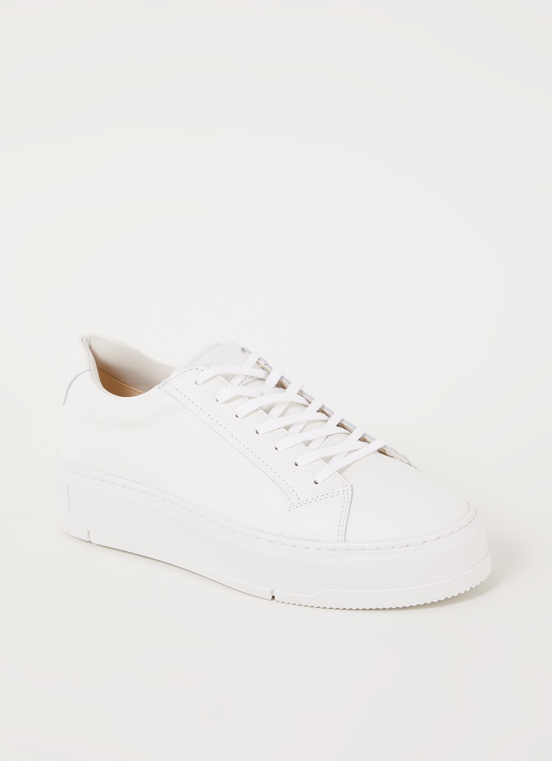 Vagabond Shoemakers Judy Platform sneaker van leer  - voorkant 5 wit