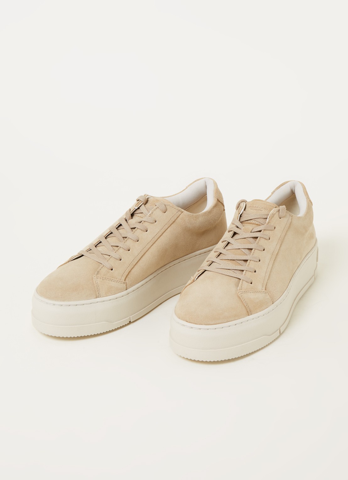 Vagabond Shoemakers Judy Platform sneaker van leer  - detail beige