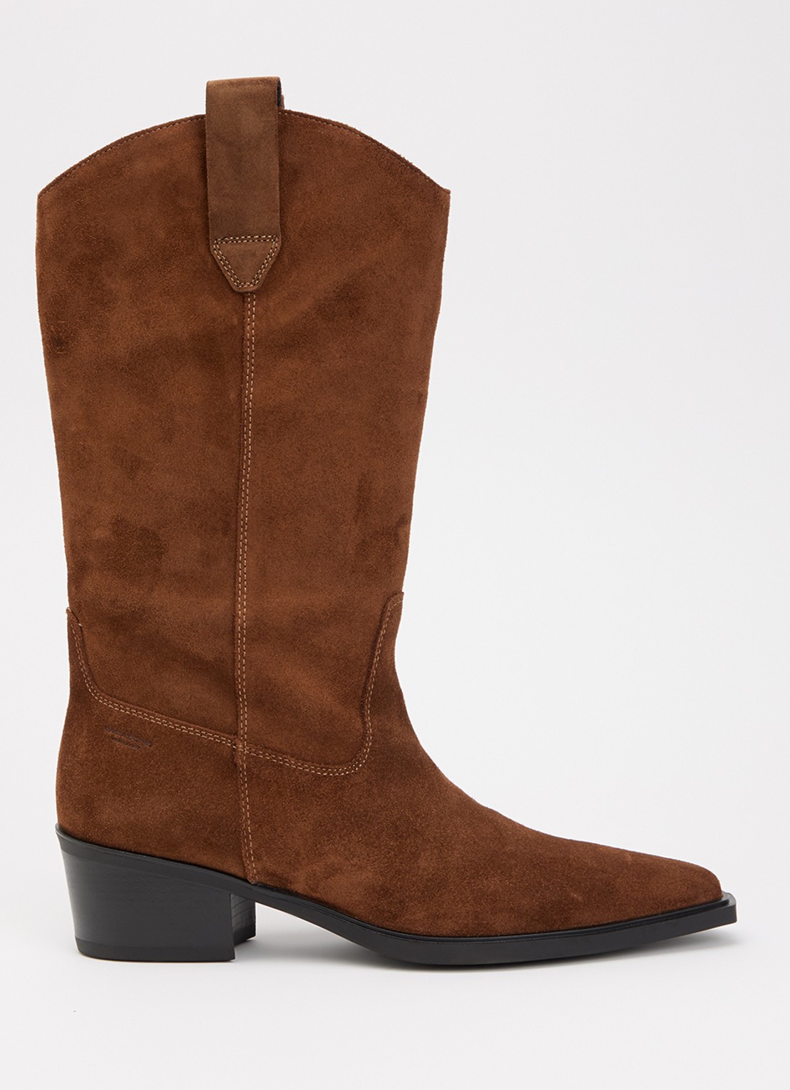 Vagabond Shoemakers Kelsey cowboylaars van suède - voorkant cognac