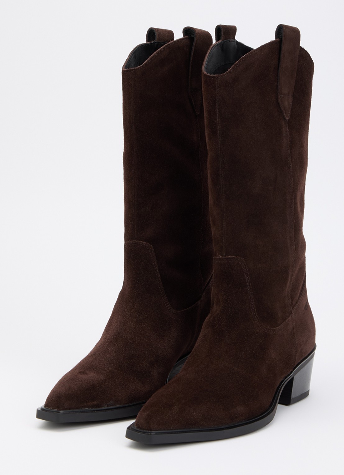 Vagabond Shoemakers Kelsey cowboylaars van suède - detail 2 donkerbruin