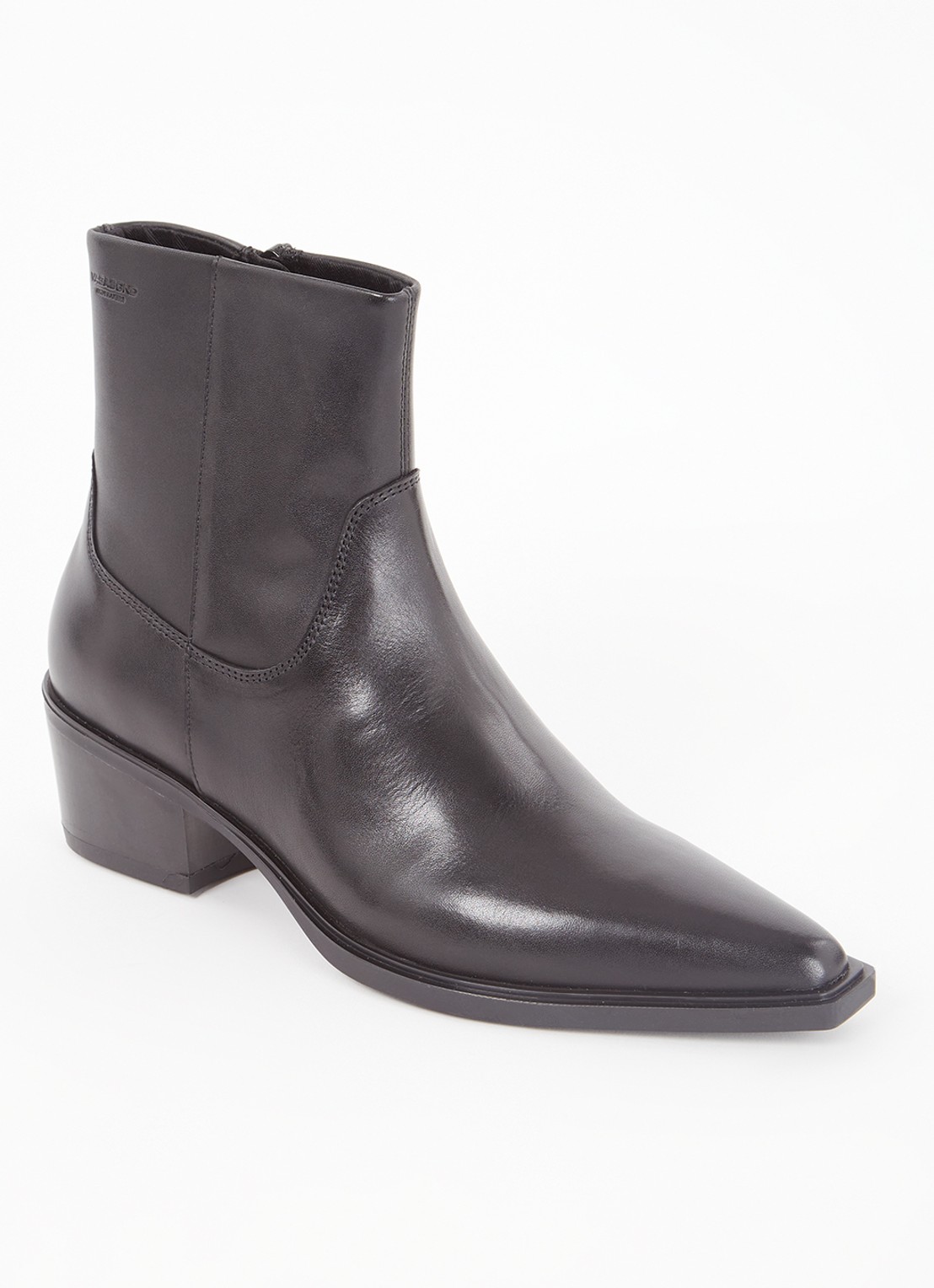 Vagabond Shoemakers Kelsey enkellaarsje van leer - voorkant zwart
