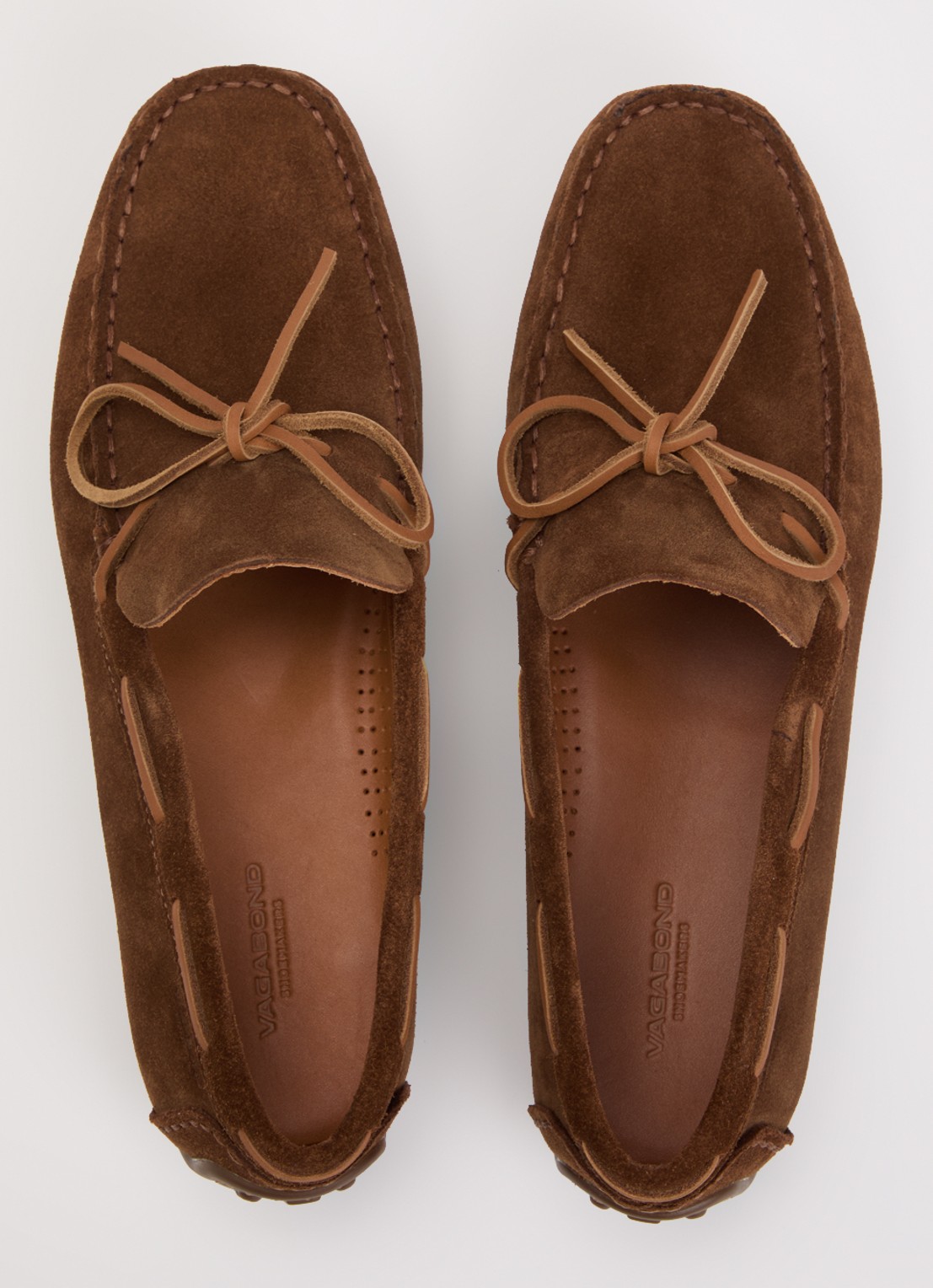 Vagabond Shoemakers Larissa bootschoen van suède - detail 2 cognac