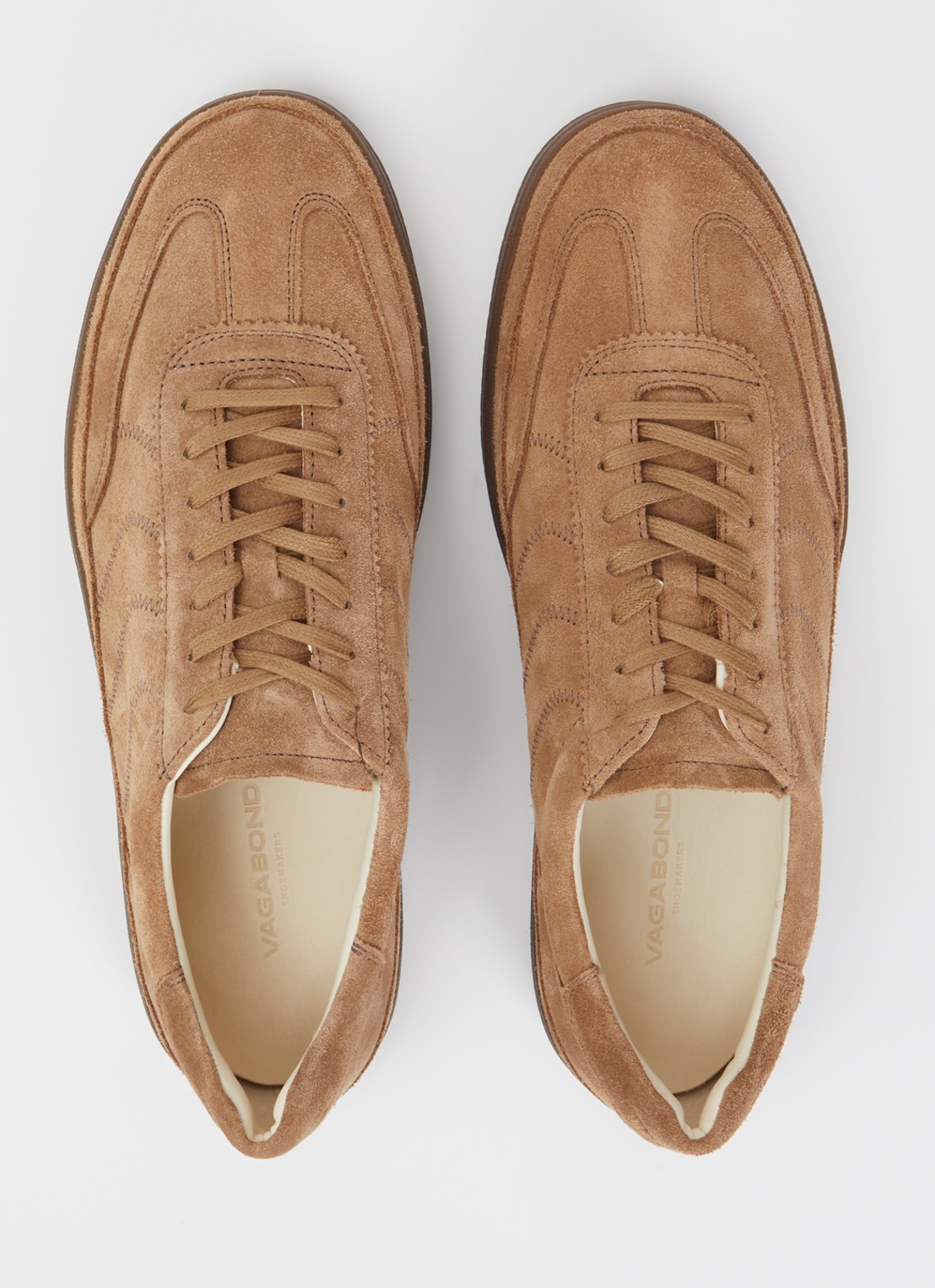 Vagabond Shoemakers Leo Court sneaker van suéde  - detail 4 bruin