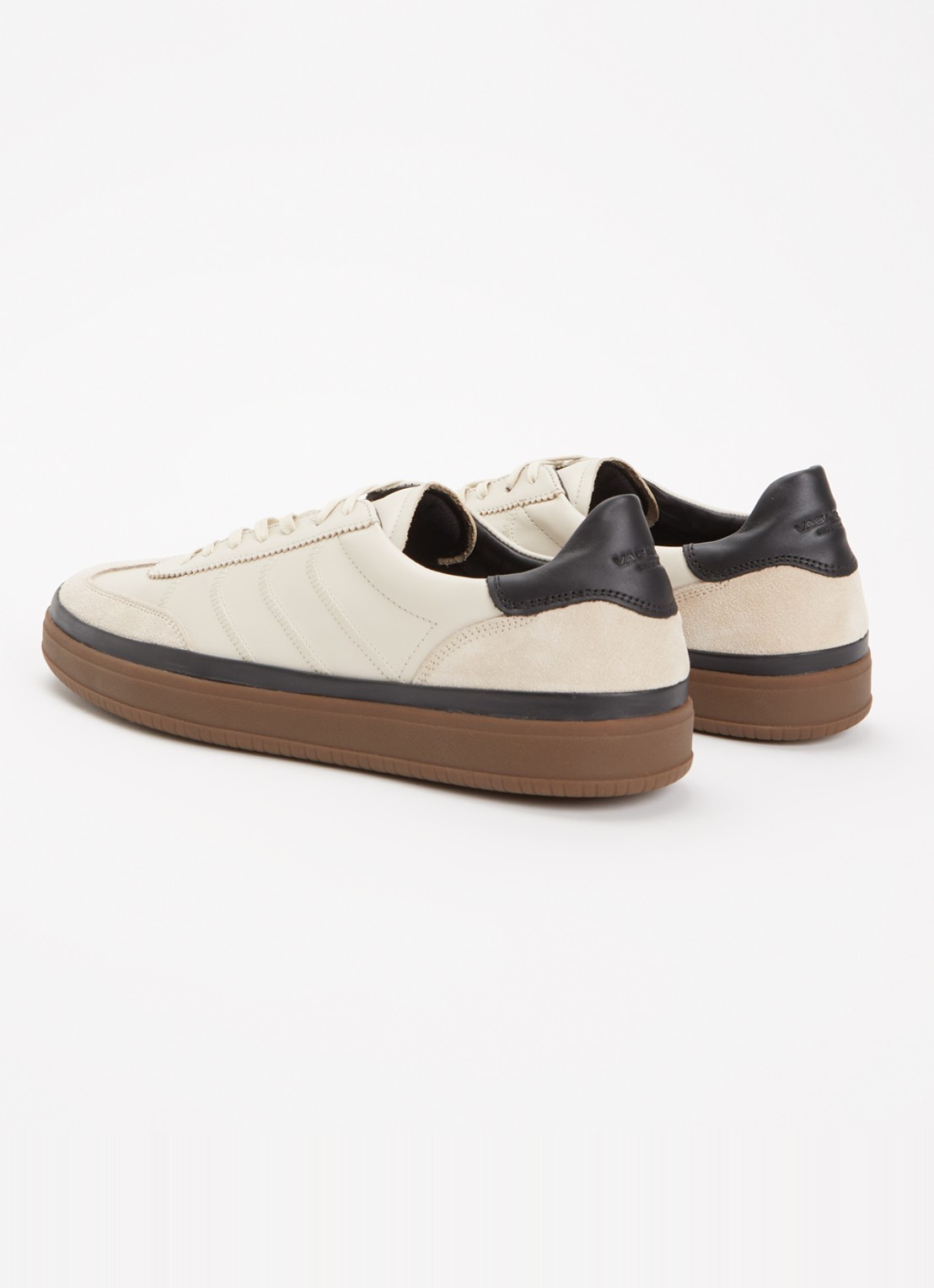 Vagabond Shoemakers Leo sneaker van leer met suède details - achterkant beige